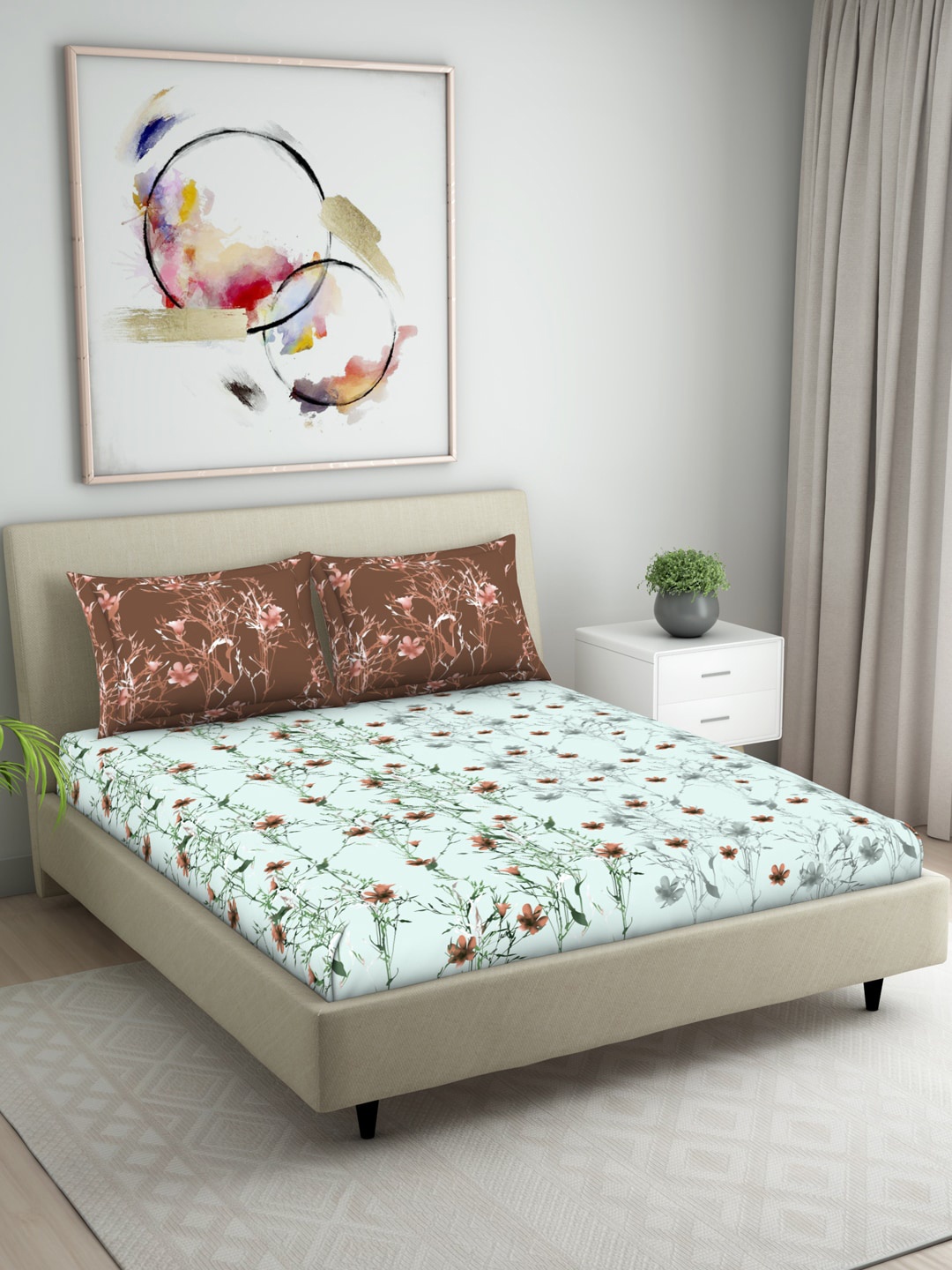 

Welspun Unisex Brown Bedsheets