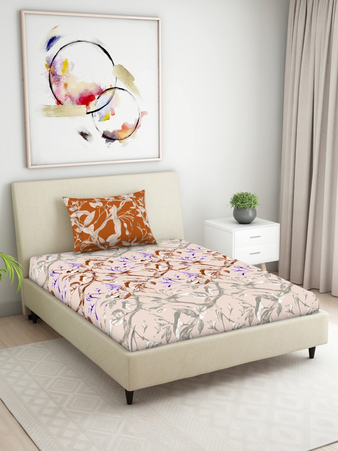 

Welspun Unisex Brown Bedsheets