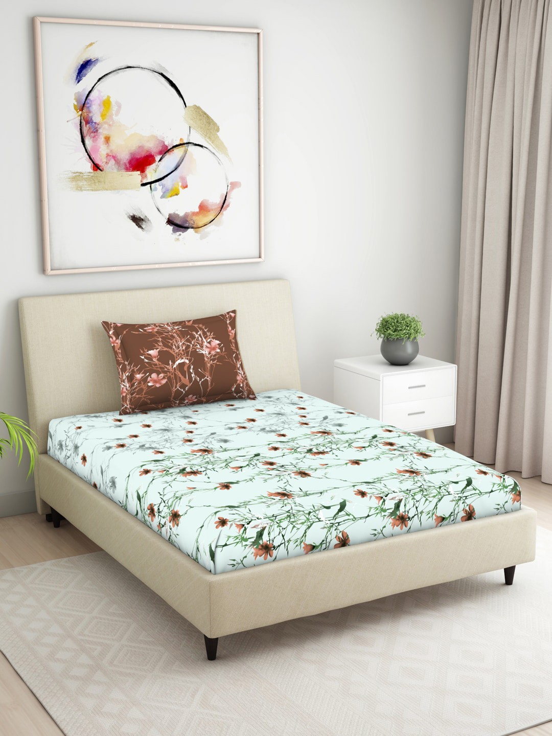 

Welspun Unisex Brown Bedsheets