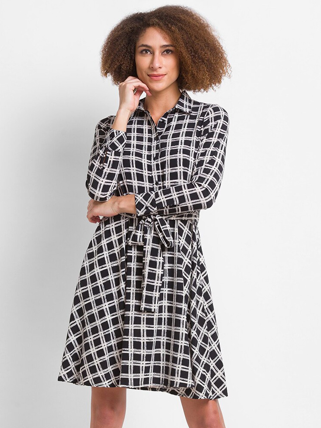 

Globus Multicoloured Checked Shirt Dress, Multi