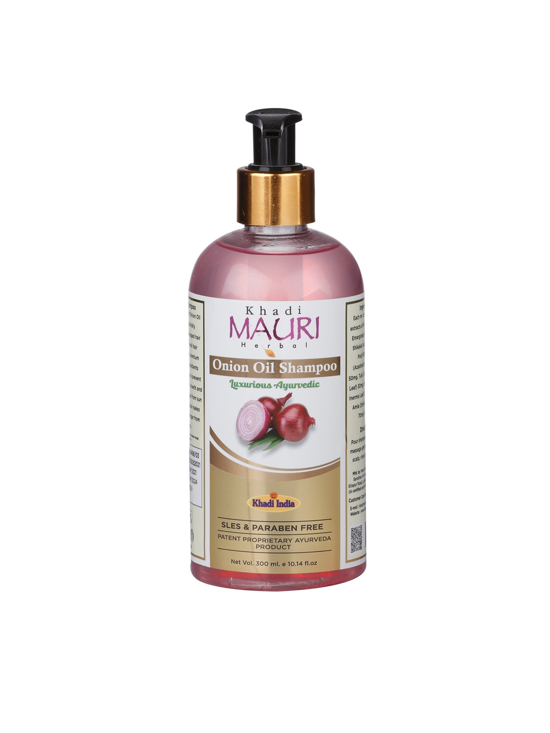 

Khadi Mauri Herbal Onion Oil Shampoo - 300 ml, Pink