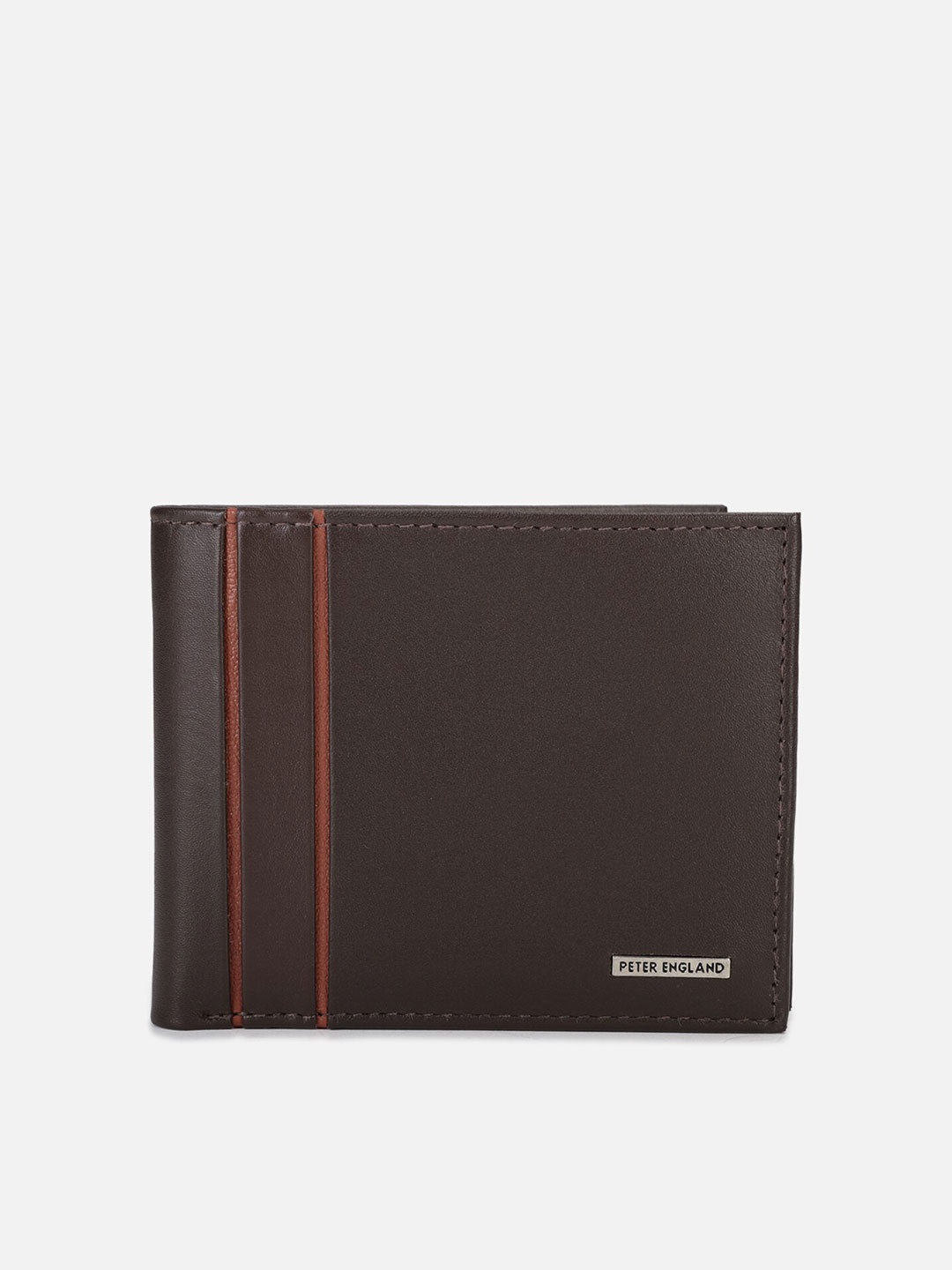 

Peter England Men Brown Leather Two Fold Wallet