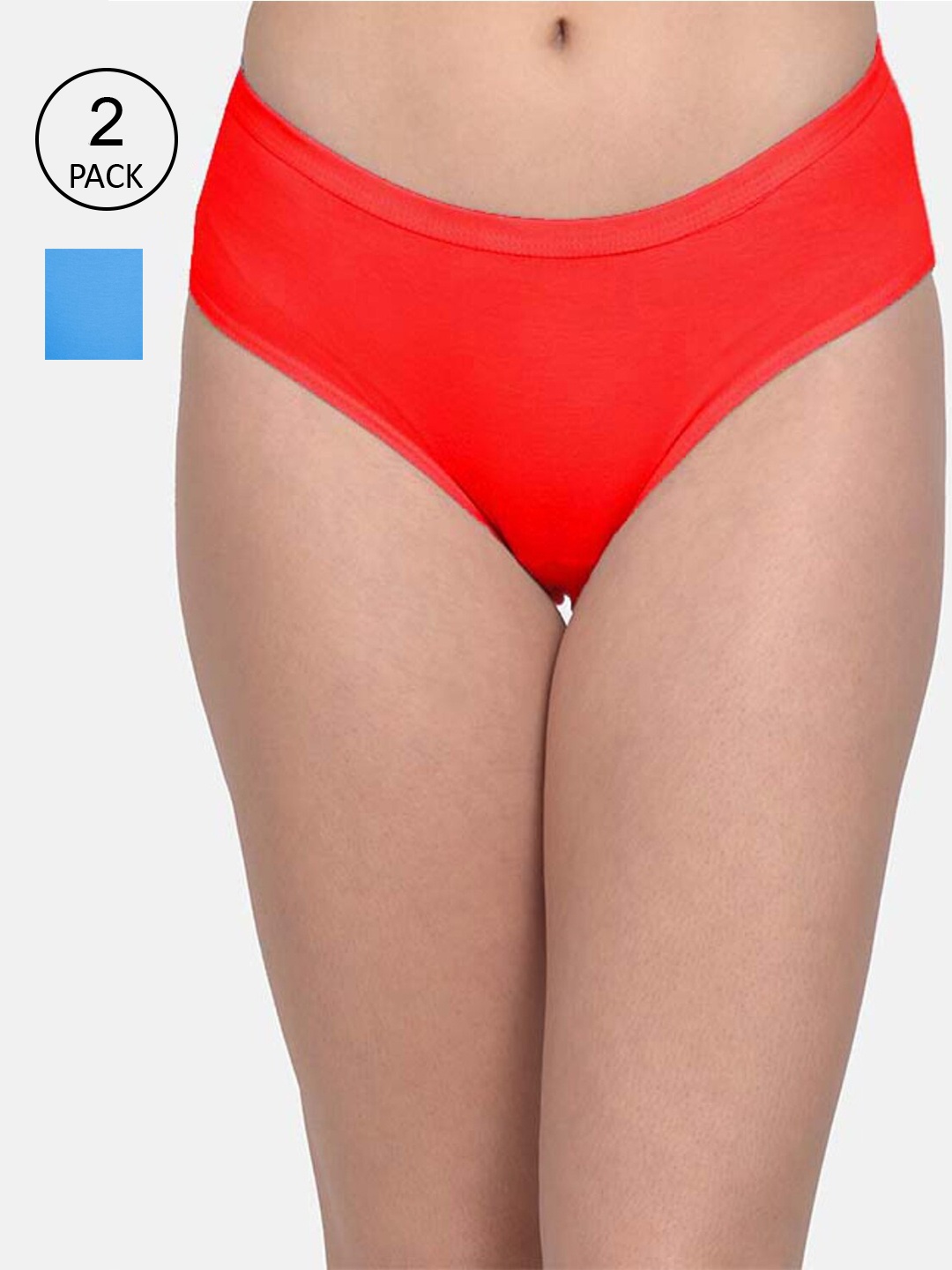 

mod & shy Women Pack Of 2 Assorted Solid Basic Briefs