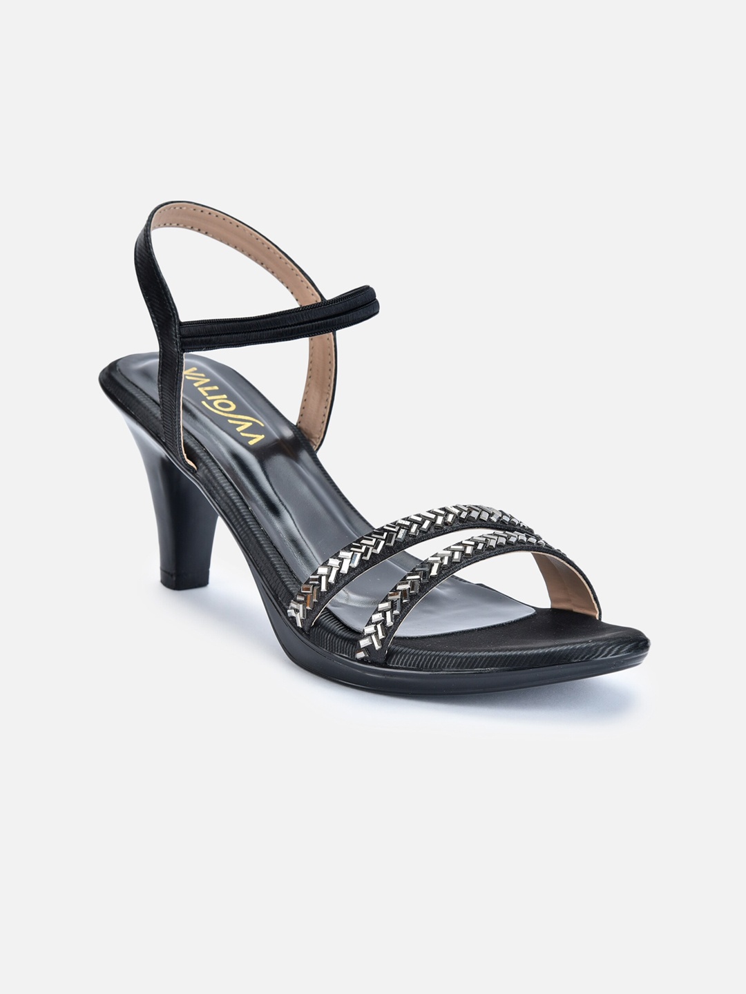 

VALIOSAA Black Ethnic Sandals