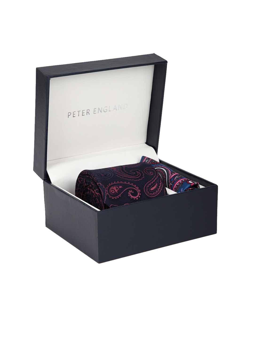 

Peter England Men Blue & Pink Printed Accessory Gift Set