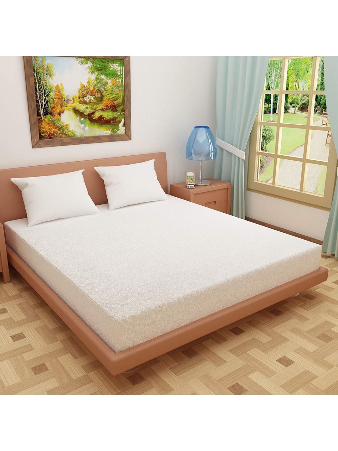 

EverHOME White Solid King Size Mattress Protector