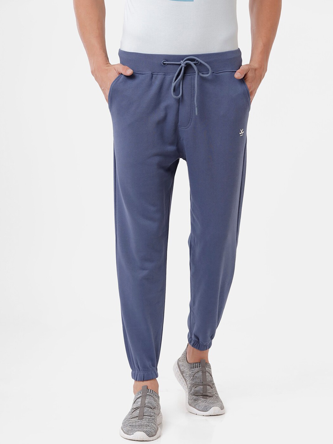 

WROGN Men Blue Solid Cotton Joggers
