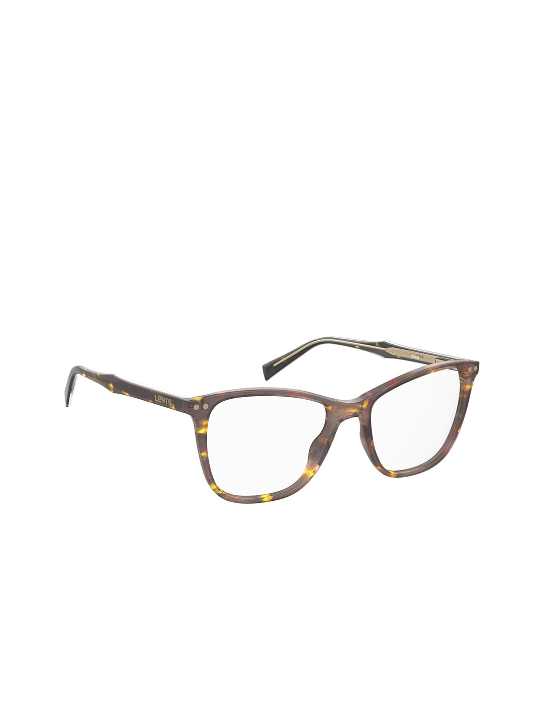 

Levis Women Clear Lens & Brown Aviator Sunglasses with Polarised Lens LV 5018 086 5217