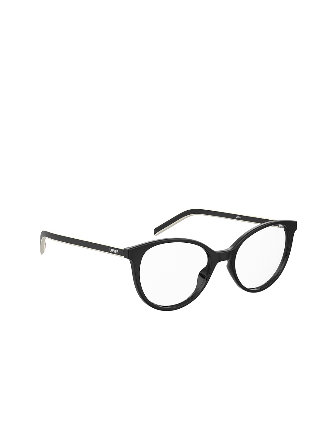

Levis Women Clear Lens & Black Oval Sunglasses with Polarised Lens