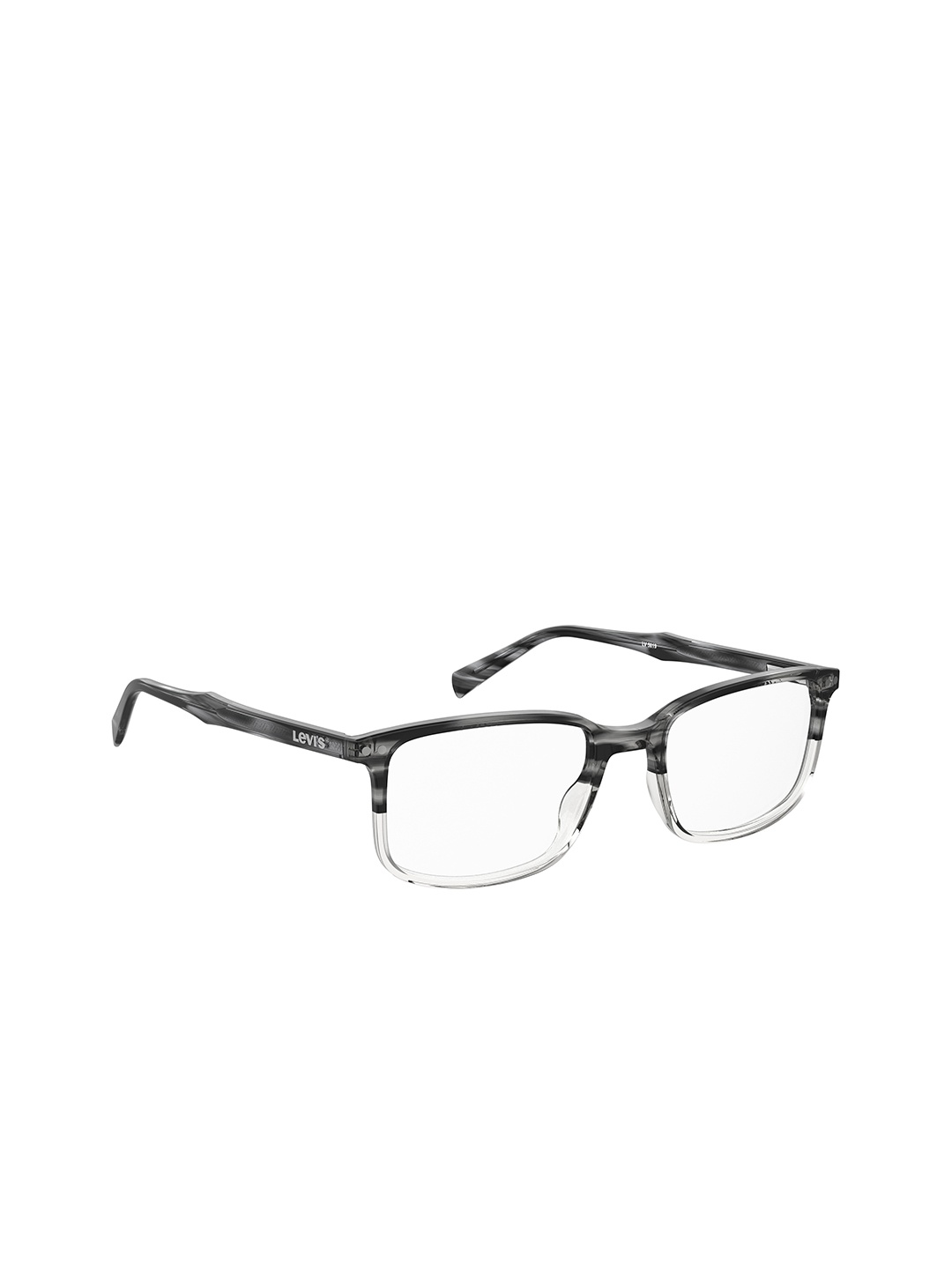 

Levis Men Clear Lens & Silver-Toned Rectangle Sunglasses with Polarised Lens