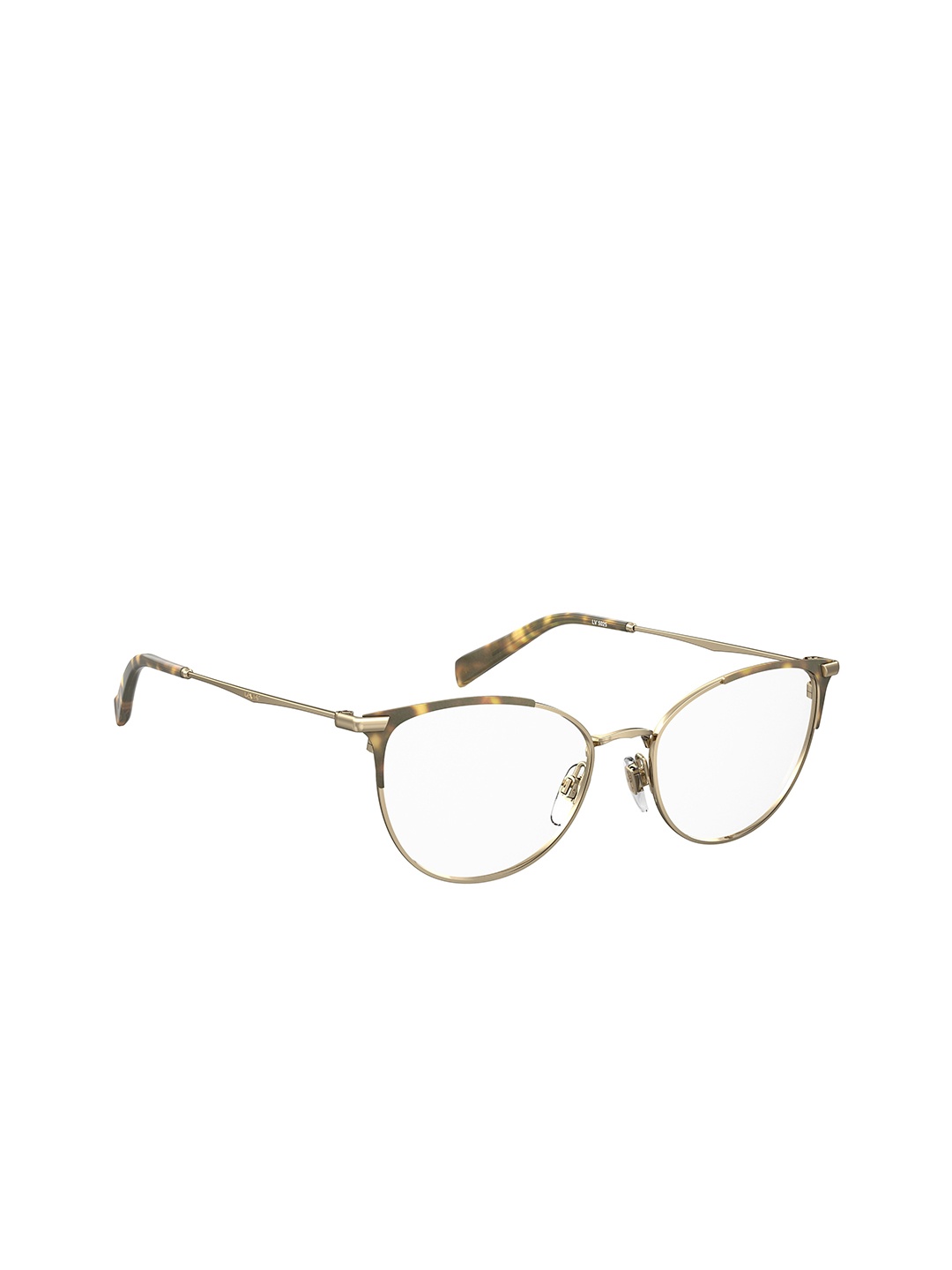 

Levis Women Clear Lens & Gold-Toned Oval Sunglasses with Polarised Lens