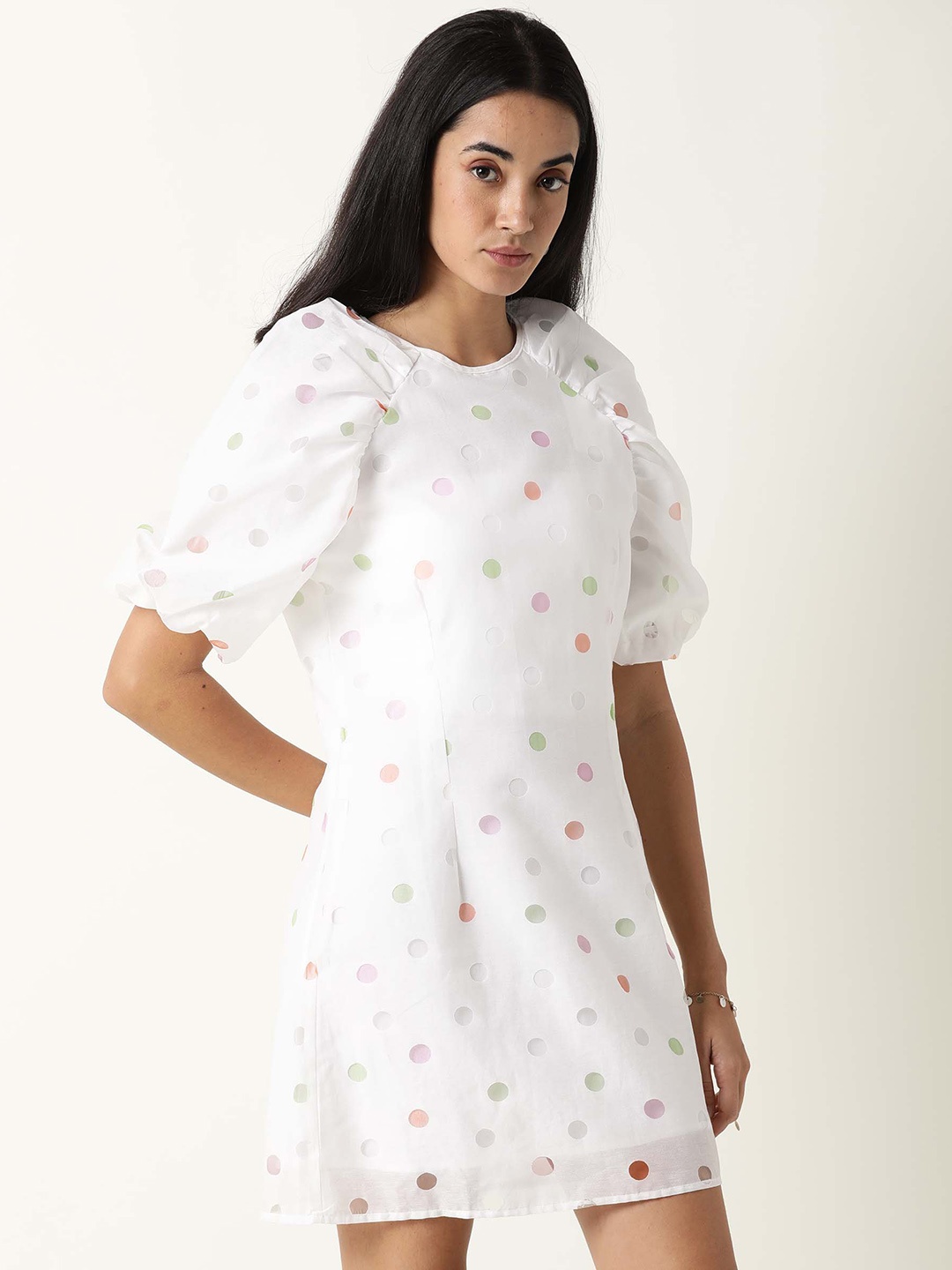 

RAREISM White A-Line Dress