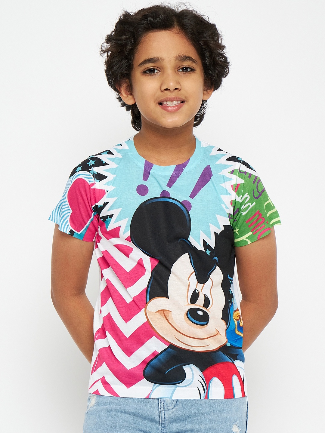 

Disney by Wear Your Mind Boys Mickey & Friends Printed T-shirt, Multi