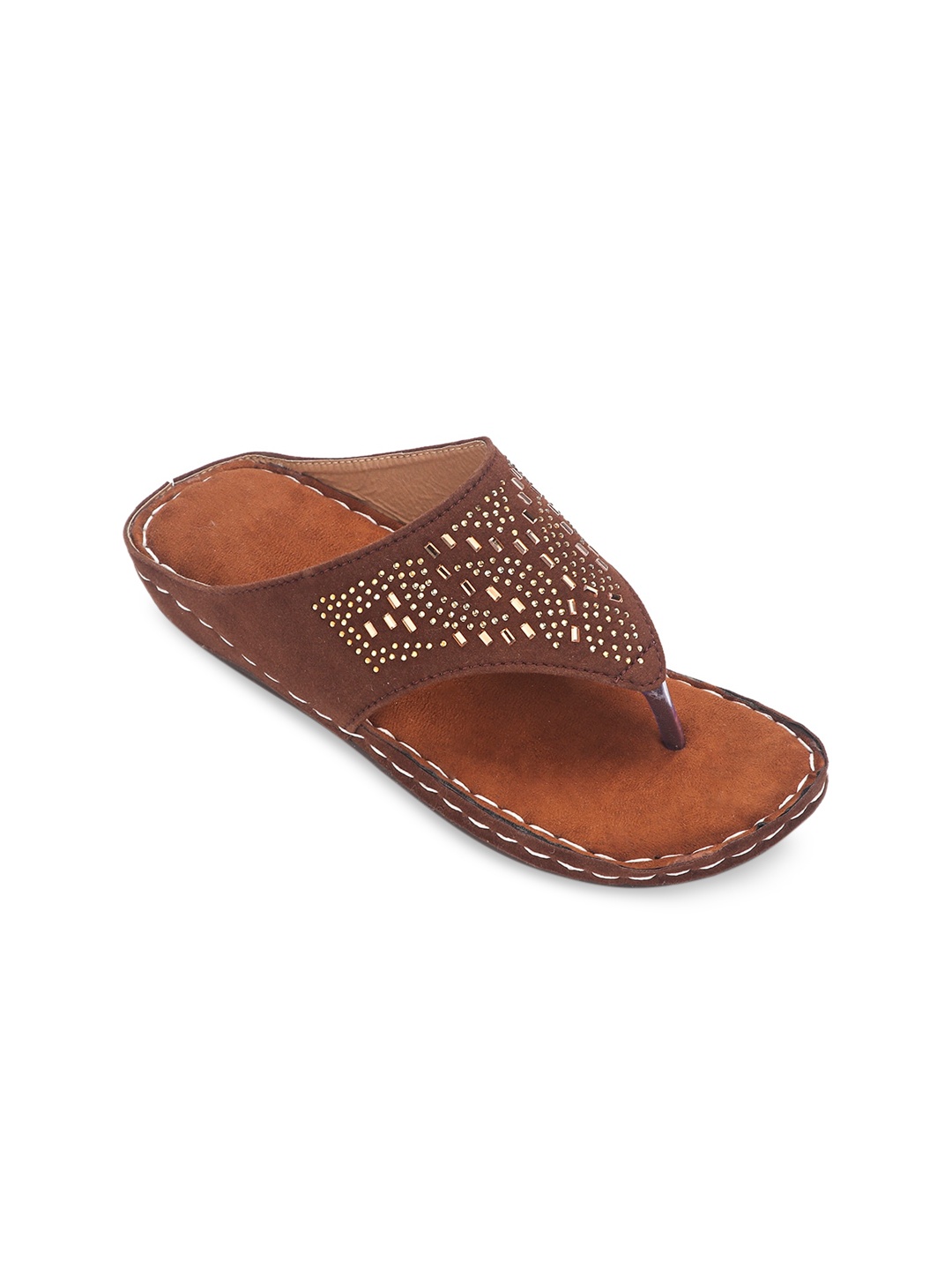 

Myra Coffee Brown Velvet Flatform Pumps