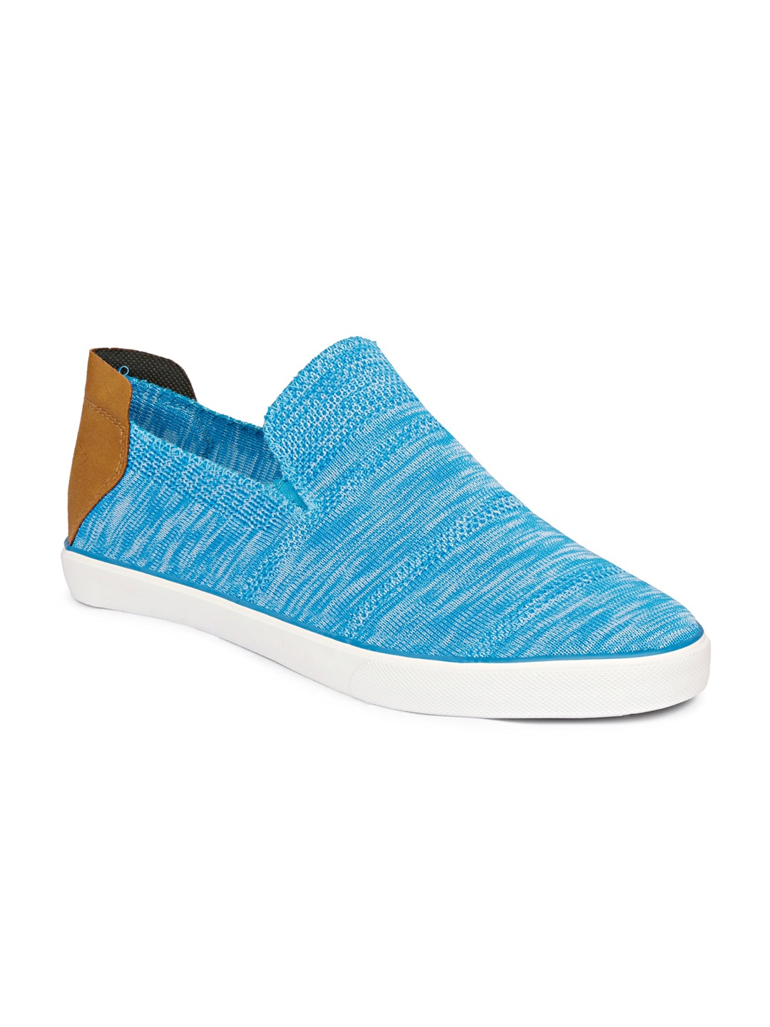 

MOZAFIA Men Blue Woven Design Slip-On Sneakers