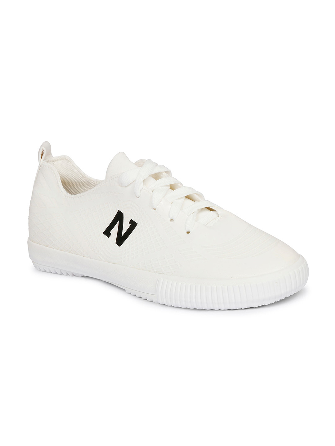 

MOZAFIA Men White Woven Design PU Sneakers