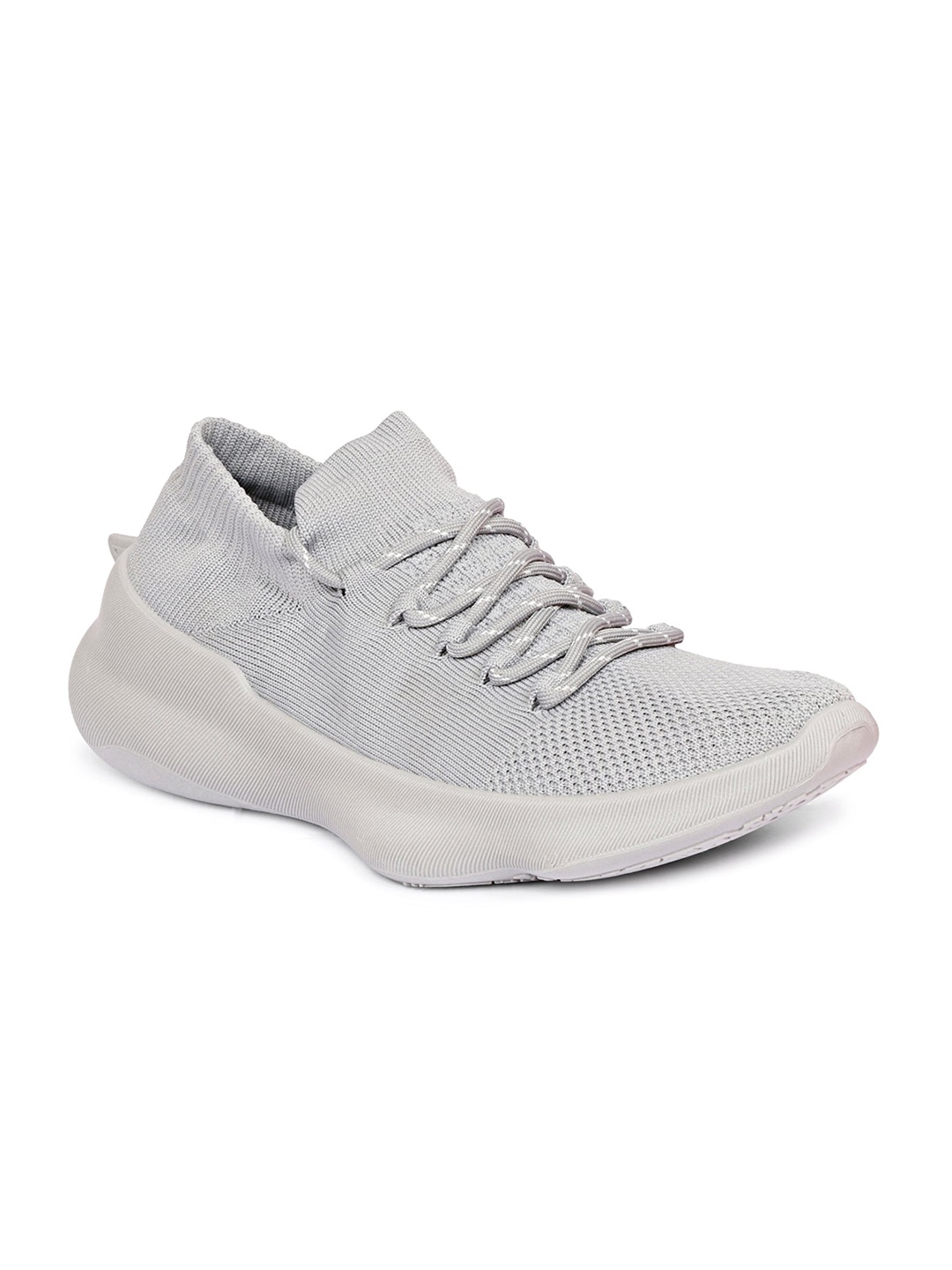 

MOZAFIA Men Grey Woven Design Sneakers