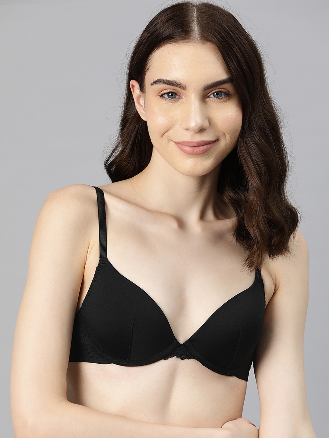 

Marks & Spencer Medium Coverage Underwired Lightly Padded Plunge Bra, Black