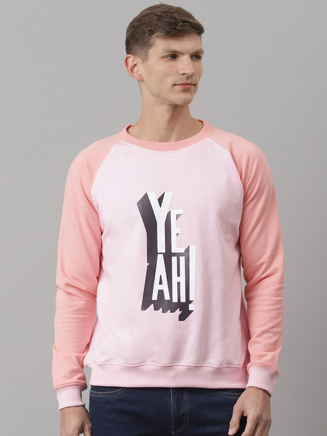 

House of Mool Men Pink Printed Sweatshirt