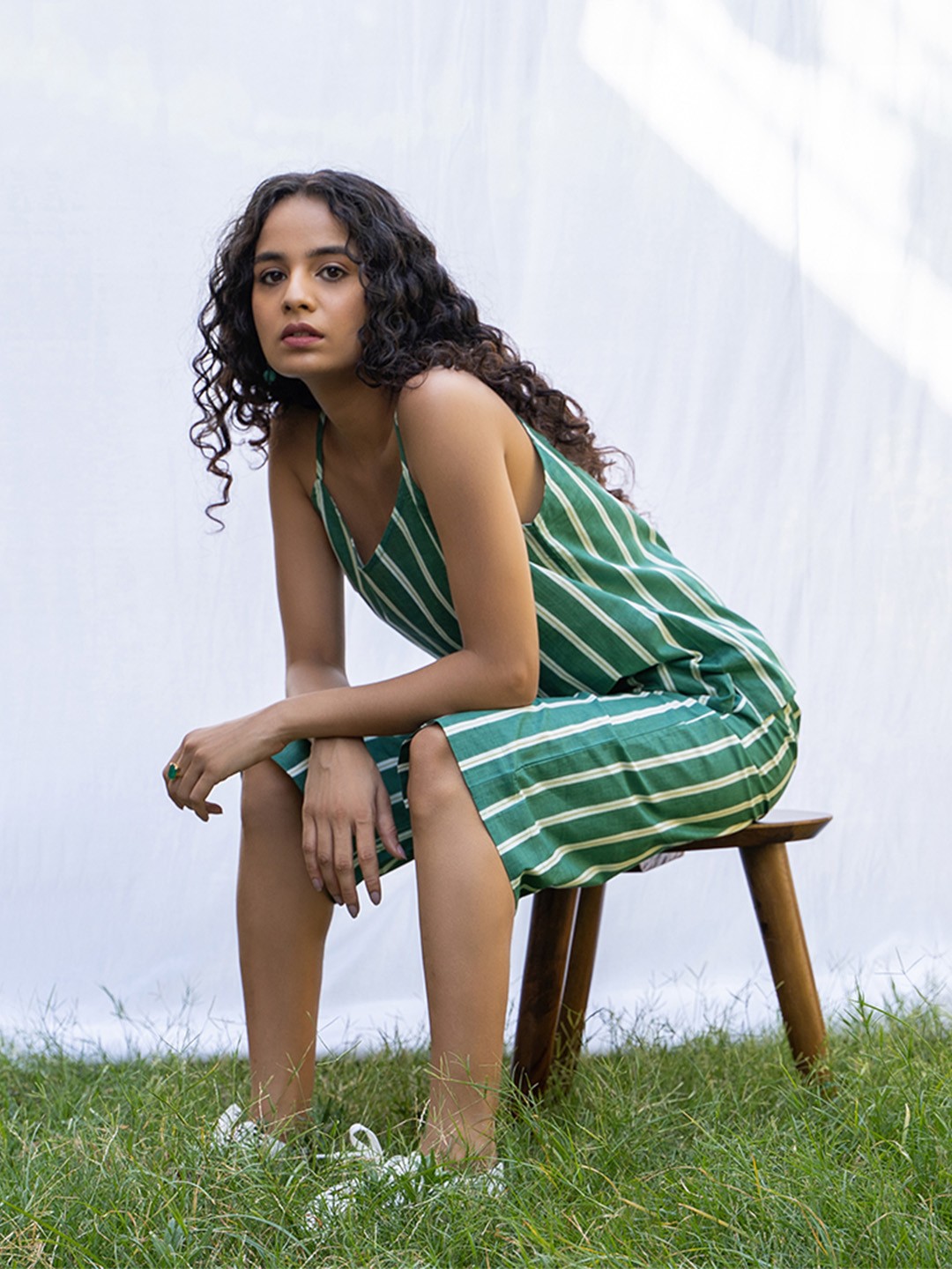 

AKISO Green Striped Top