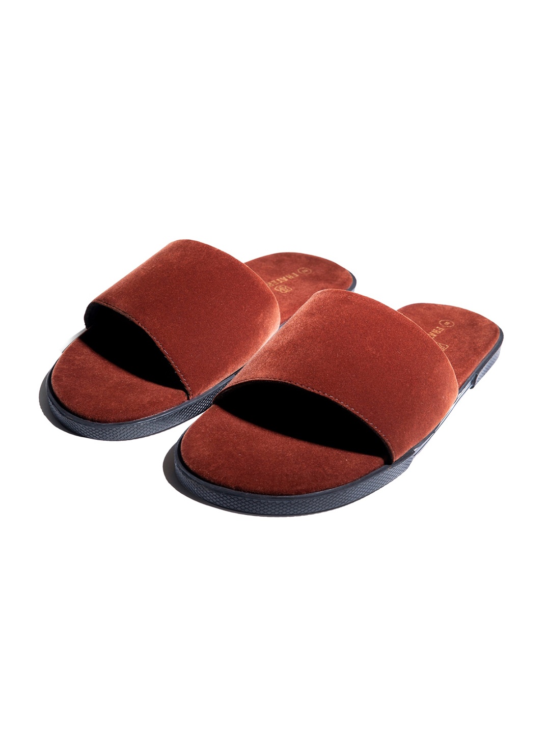 

FRATERNITY Men Brown Open Toe Flats
