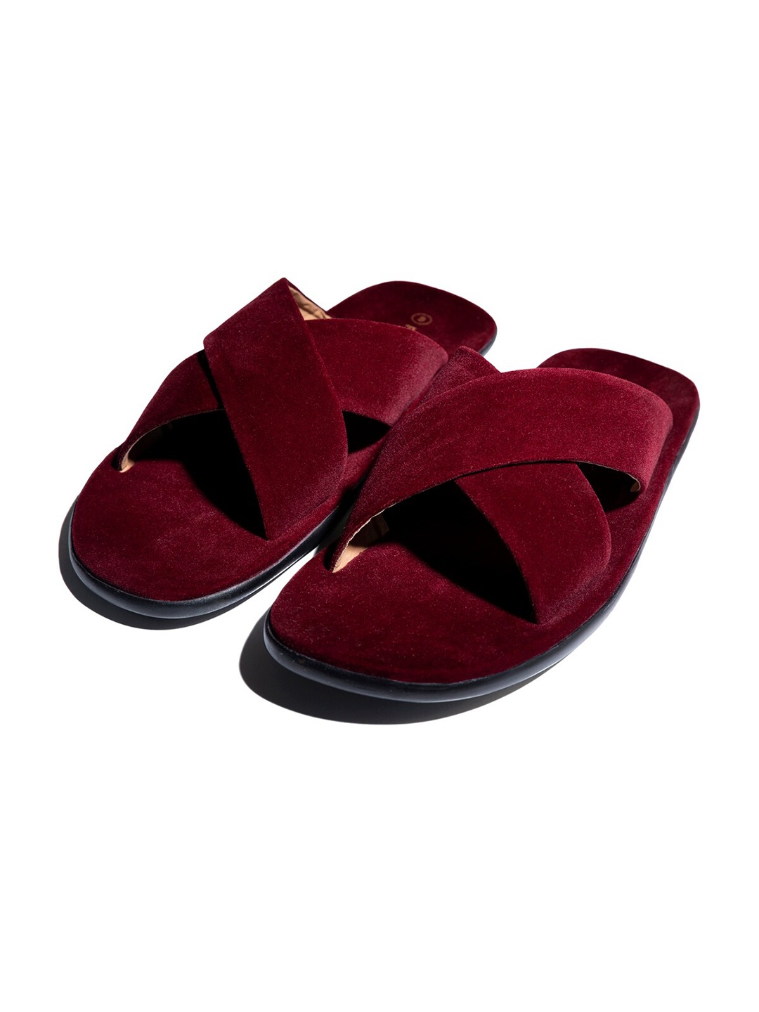 

FRATERNITY Men Red Open Toe Flats