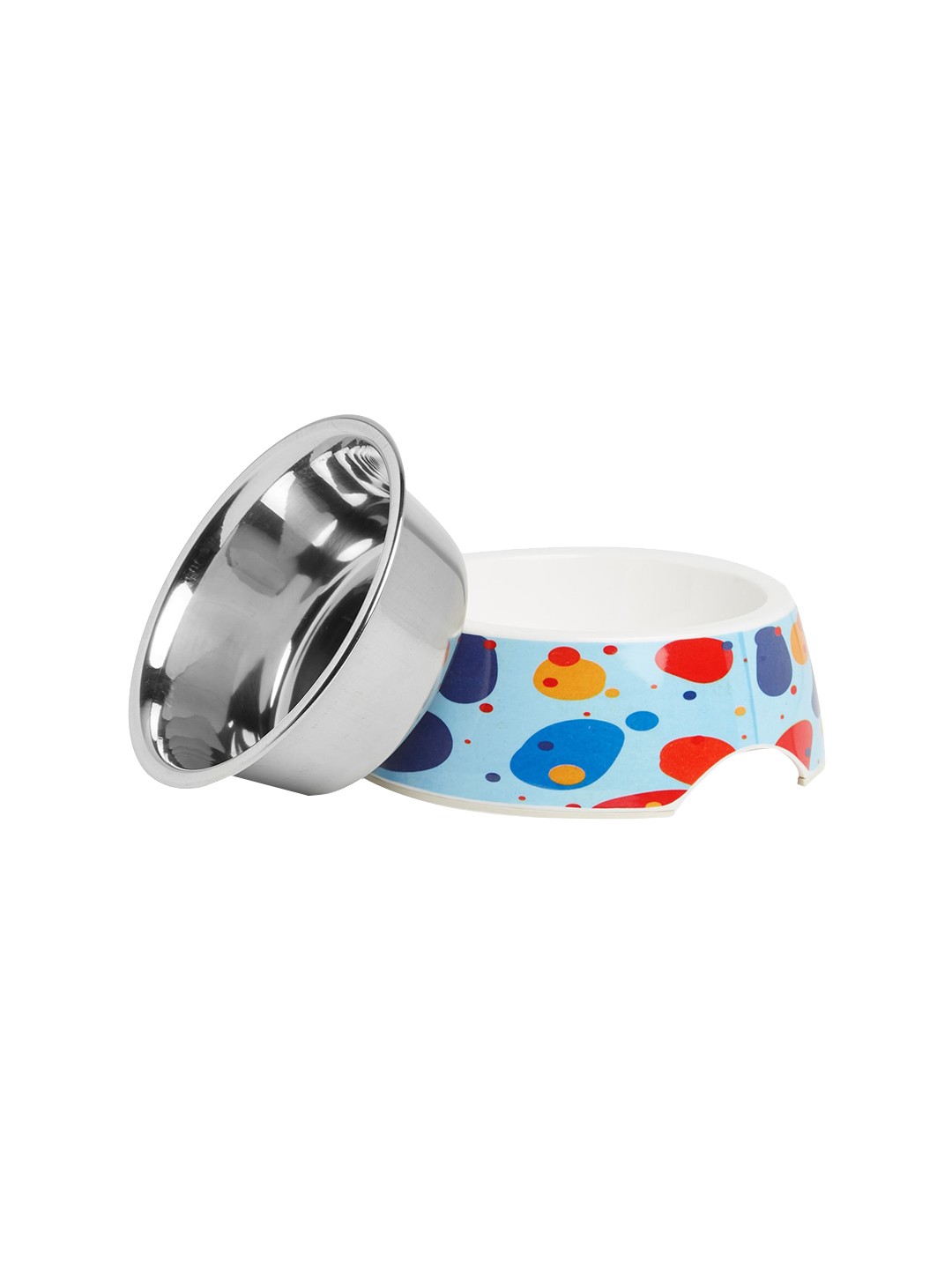 

thepawpstarco Blue Printed Anti-Skid Melamine Pet Bowls