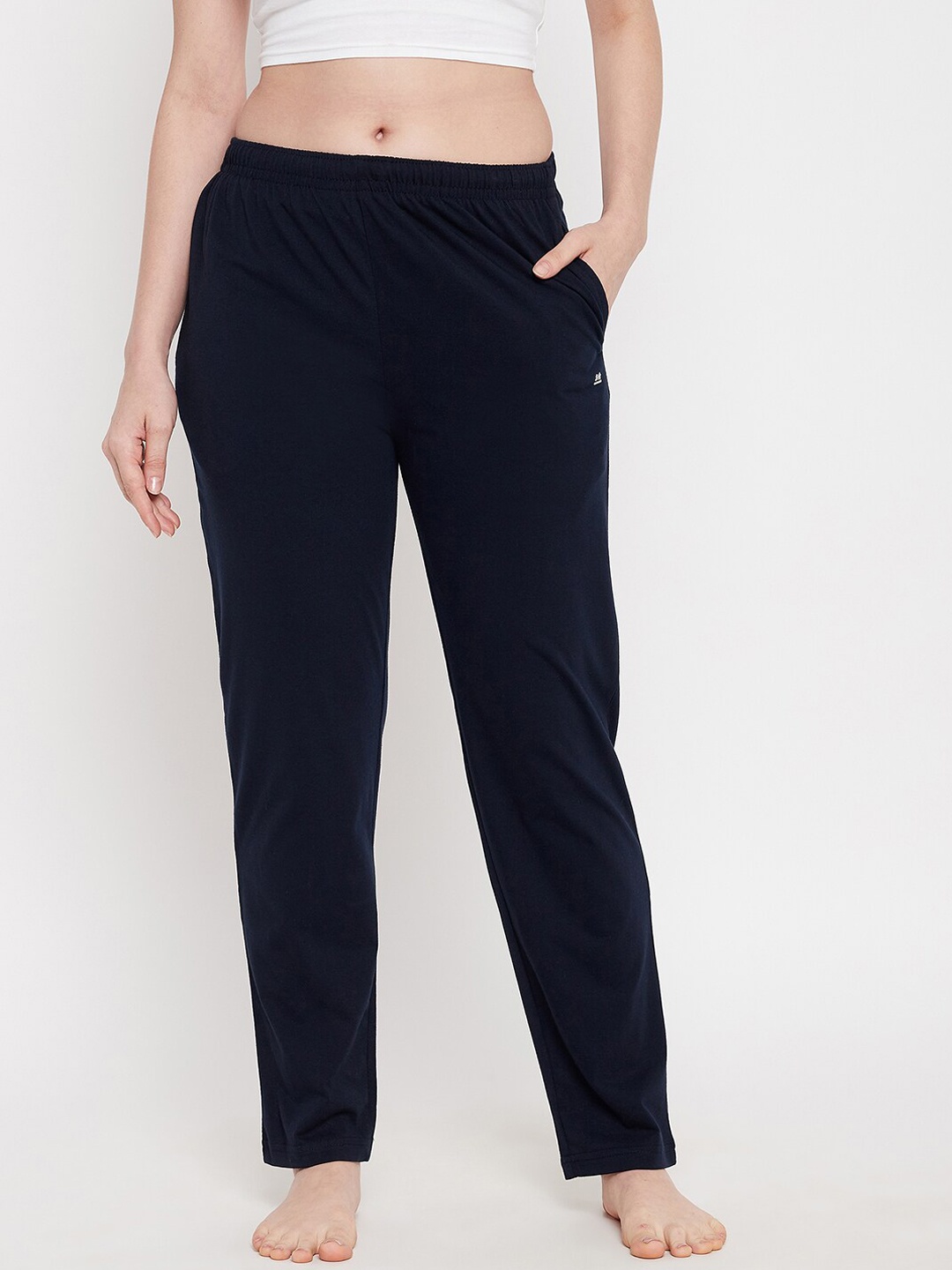 

Okane Women Navy Blue Solid Lounge Pants