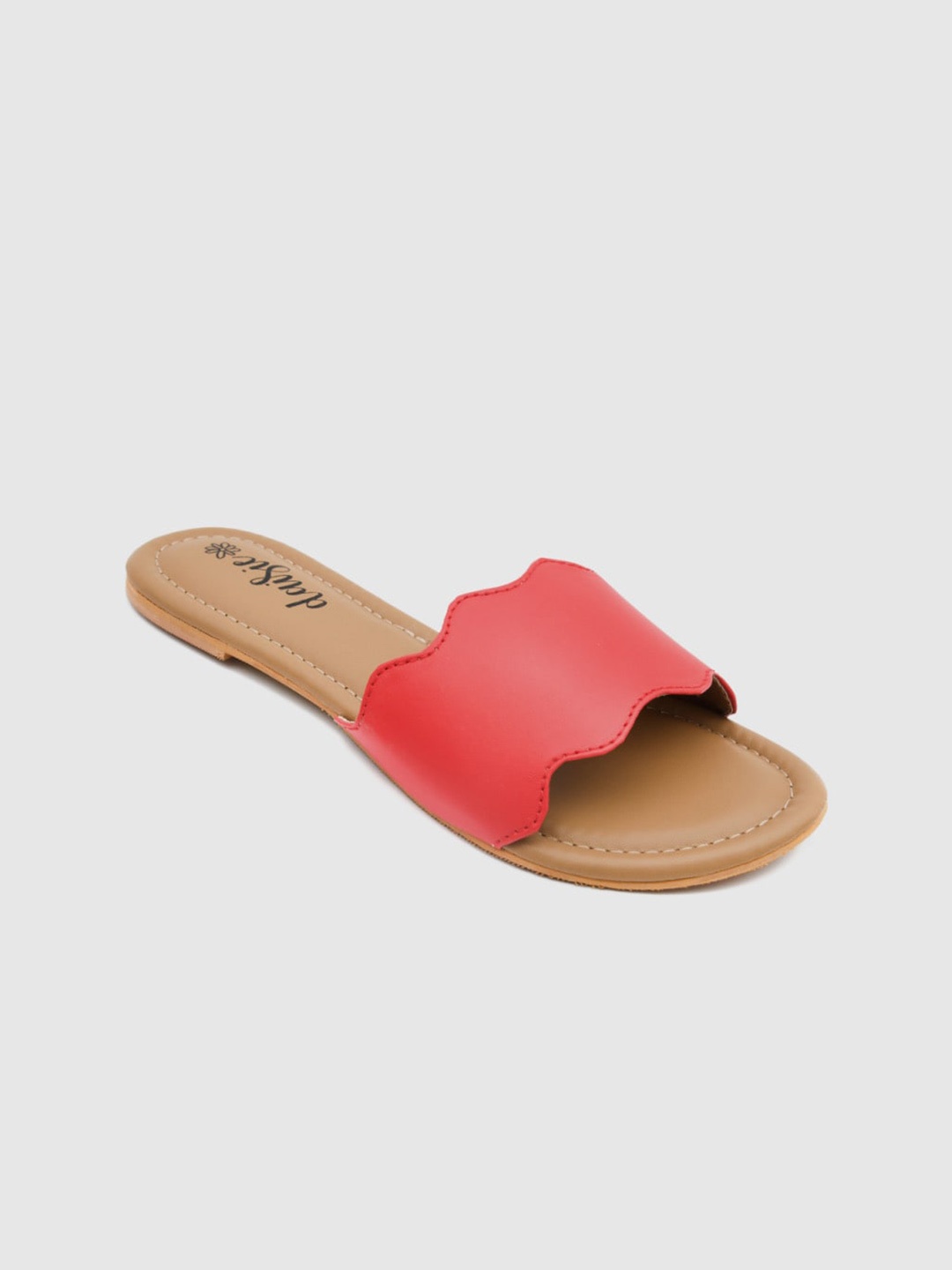

daisie Women Red Open Toe Flats with Bows