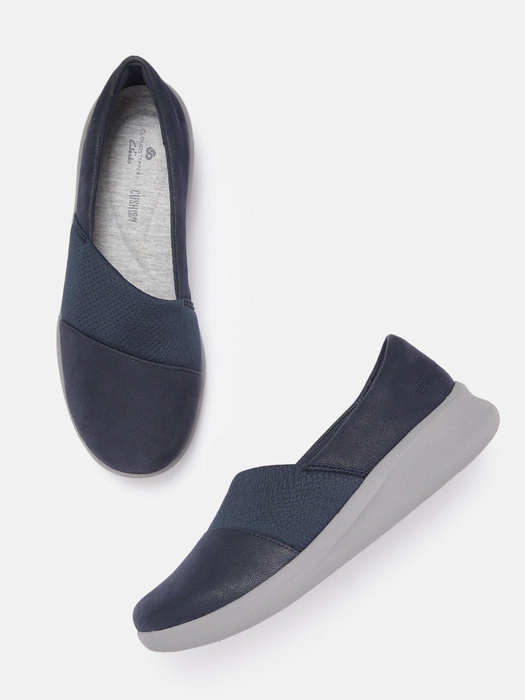 

Clarks Women Navy Blue Solid Slip-On Sneakers