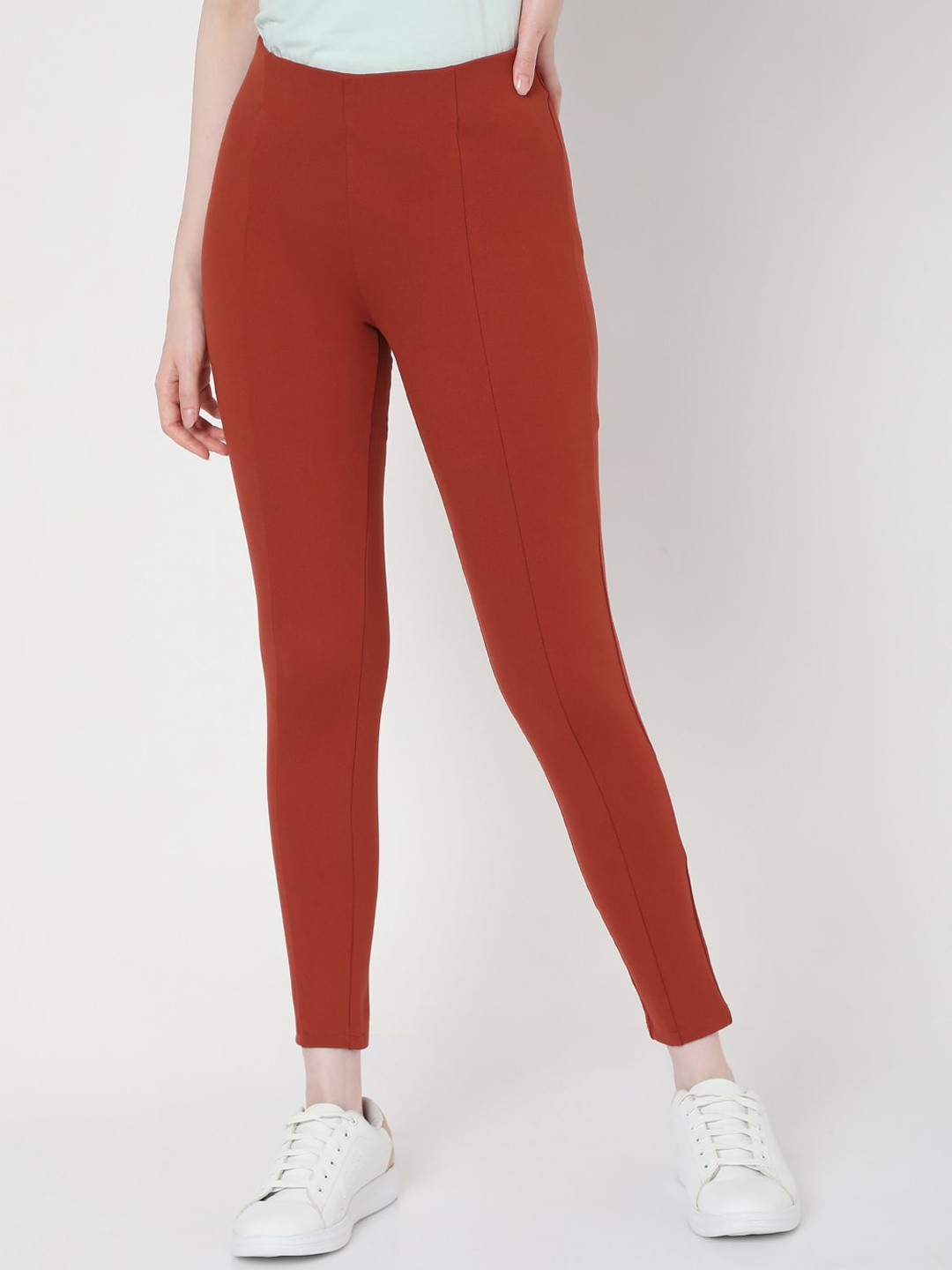 

Vero Moda Women Red Solid Leggings