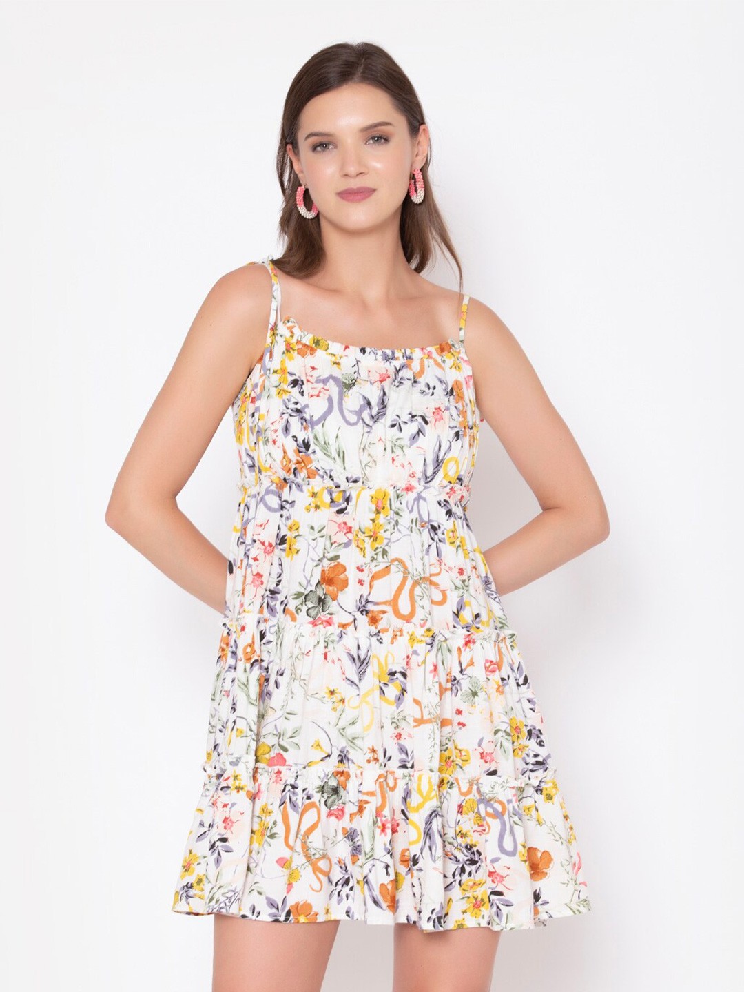 

FLAWLESS White Floral Mini Dress