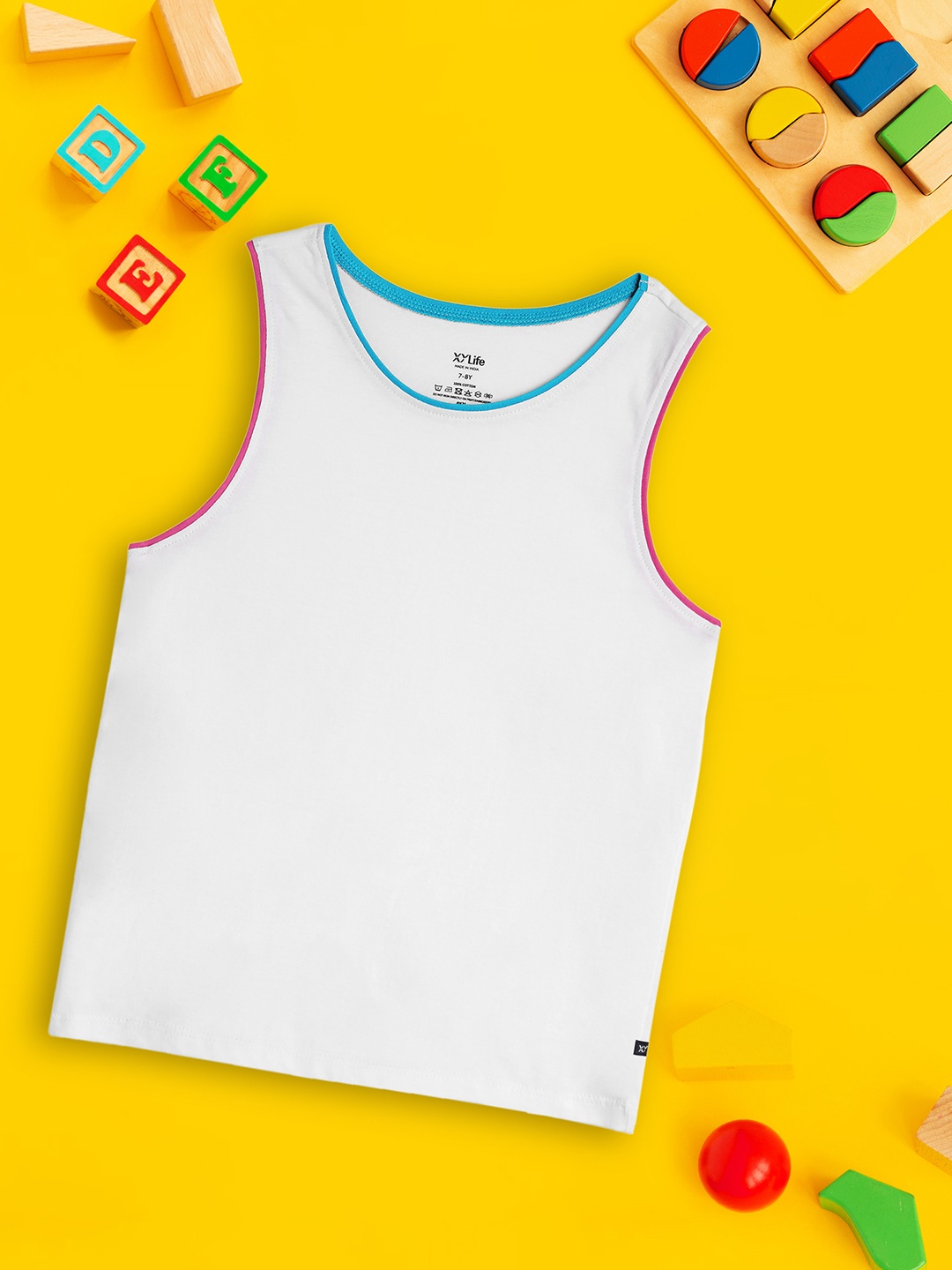 

XY Life White Primary Polar White Intelliease Combed Cotton Tank Top