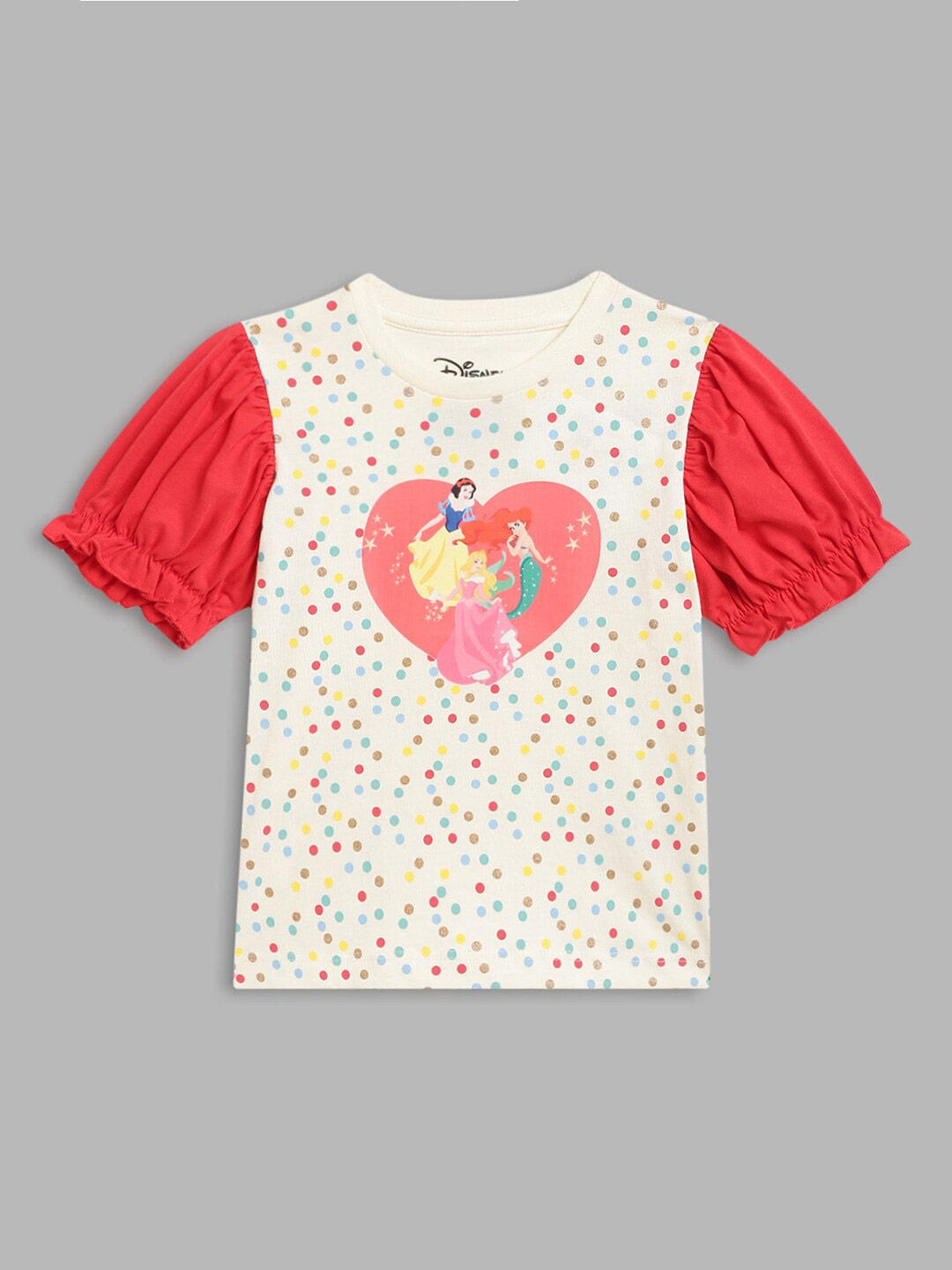 

Blue Giraffe Girls Multicoloured Minnie Mouse Printed Applique T-shirt, Multi