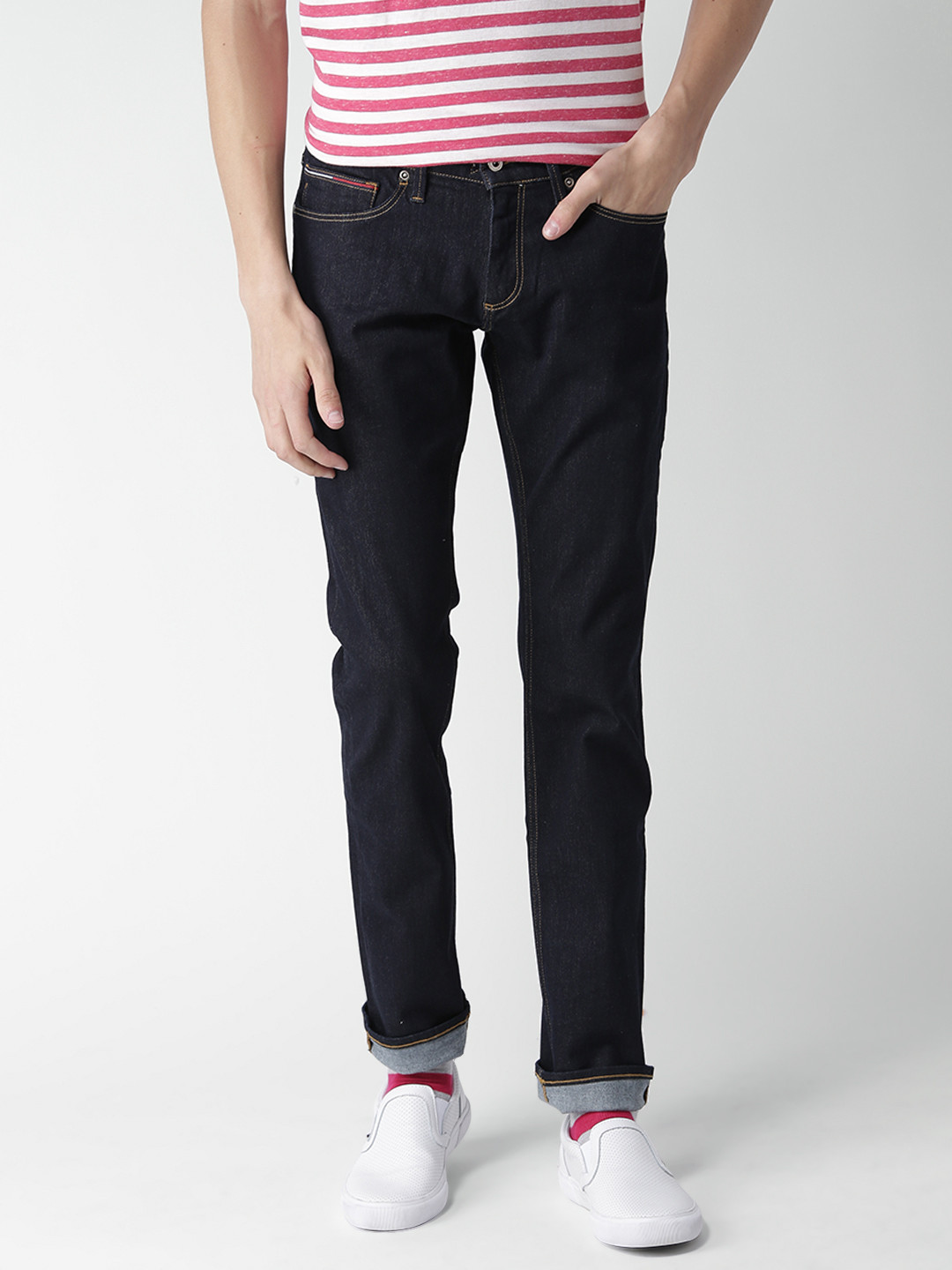 

Tommy Hilfiger Men Navy Blue Slim Scanton Fit Stretchable Jeans