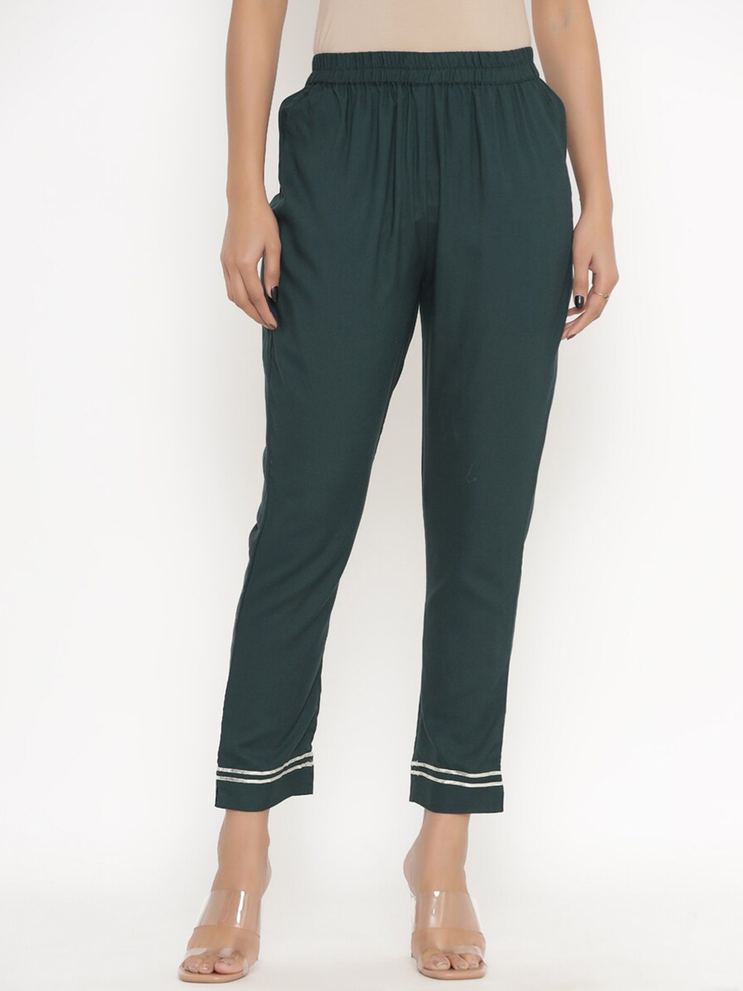 

PINKVILLE JAIPUR Women Green Trousers