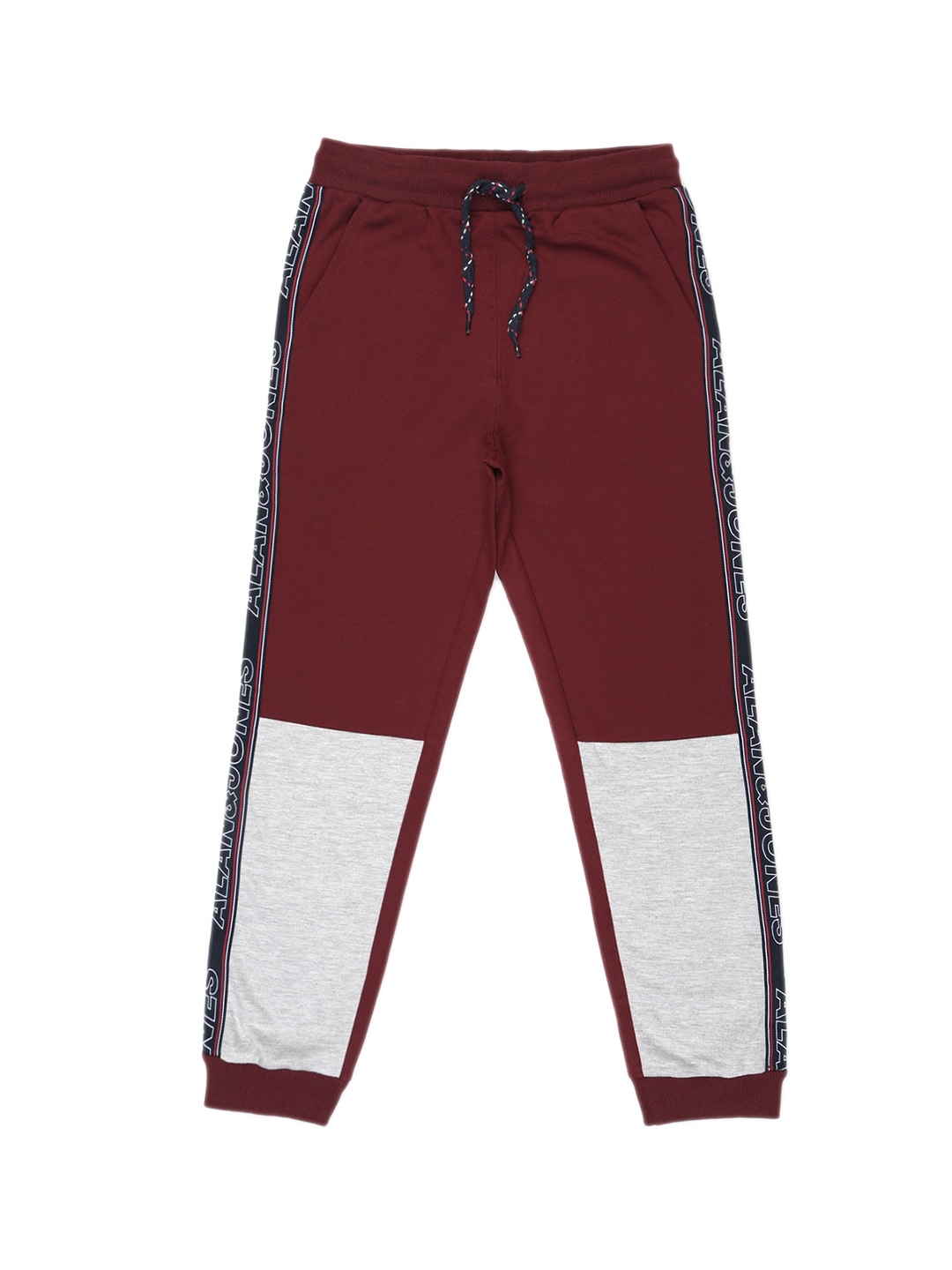 

Alan Jones Boys Maroon & Grey Colourblocked Joggers