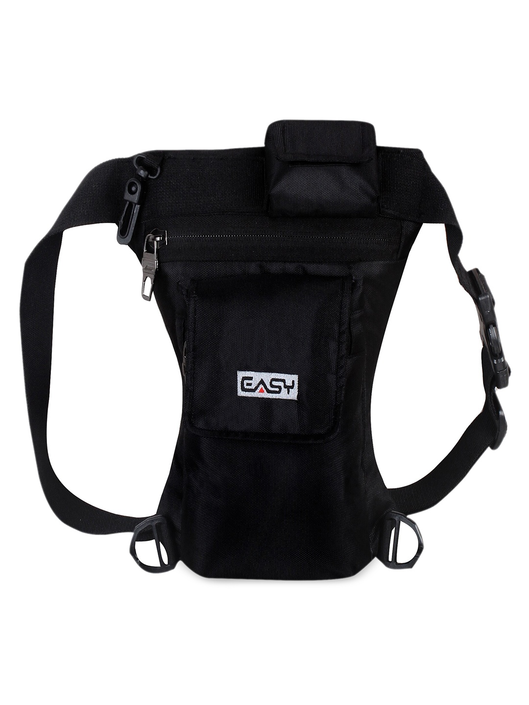 

EASY Black Structured Sling Bag with Applique