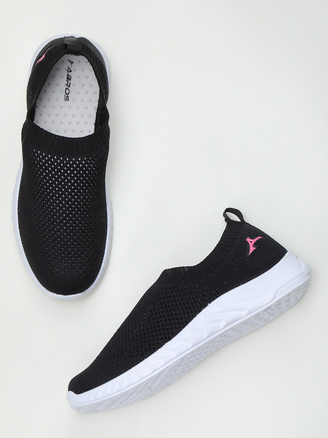 

ABROS Women Black Mesh Walking Shoes