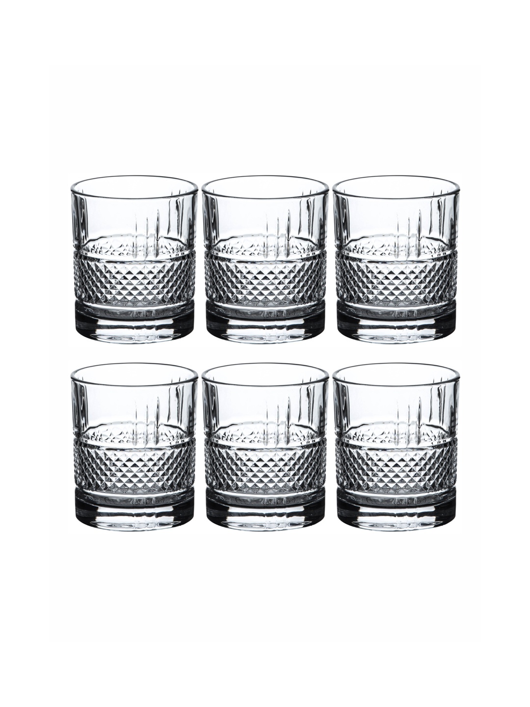 

GOODHOMES Set Of 6 Solid Transparent Glass Tumblers