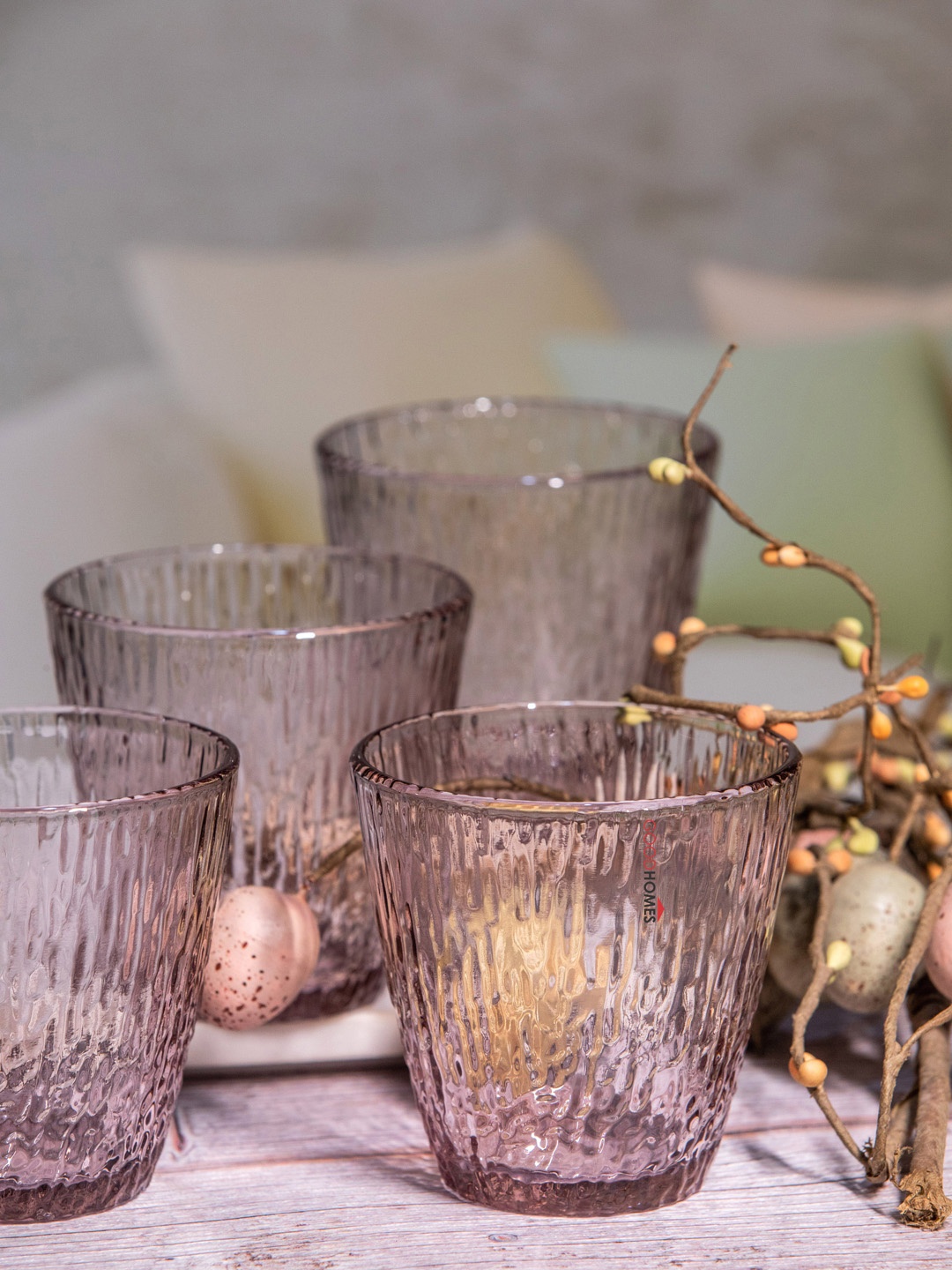 

GOODHOMES Set of 6 Transparent Solid Glass Bar and Drinkware