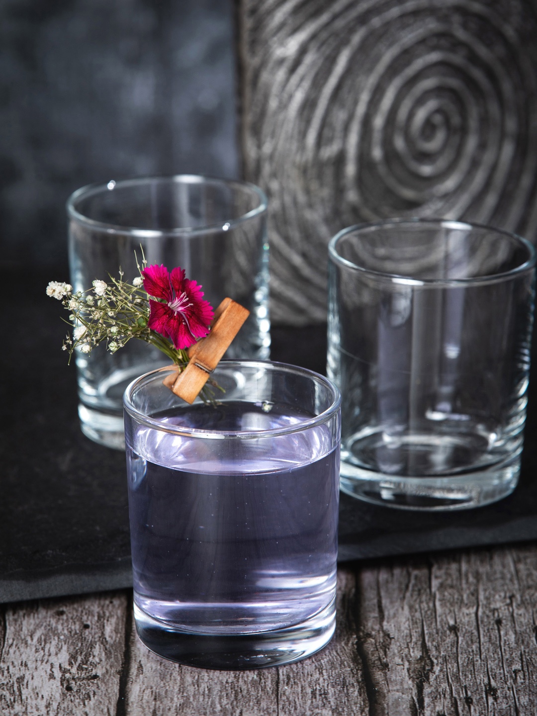 

Pasabahce Set of 6 Transparent Solid Glass Bar and Drinkware