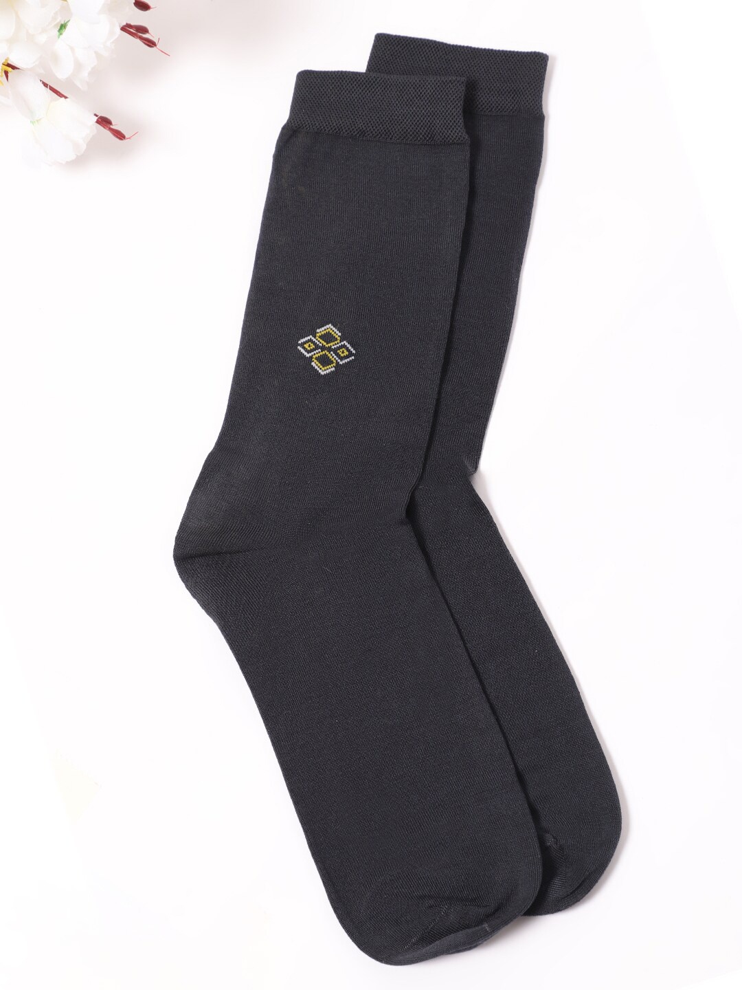 

Cantabil Men Pack Of 5 Solid Calf-Length Cotton Socks, Grey