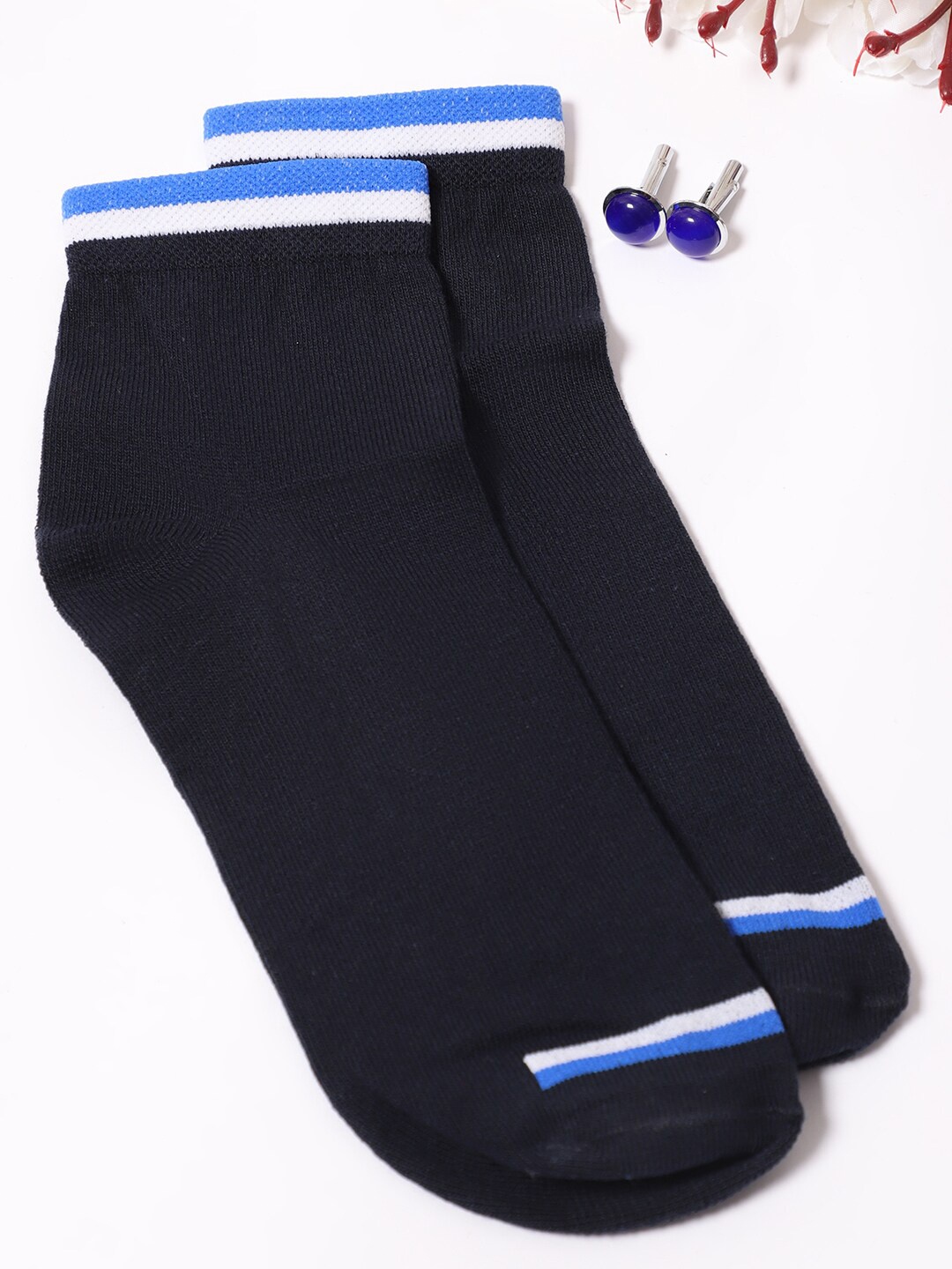 

Cantabil Men Pack of 5 Navy Blue Socks