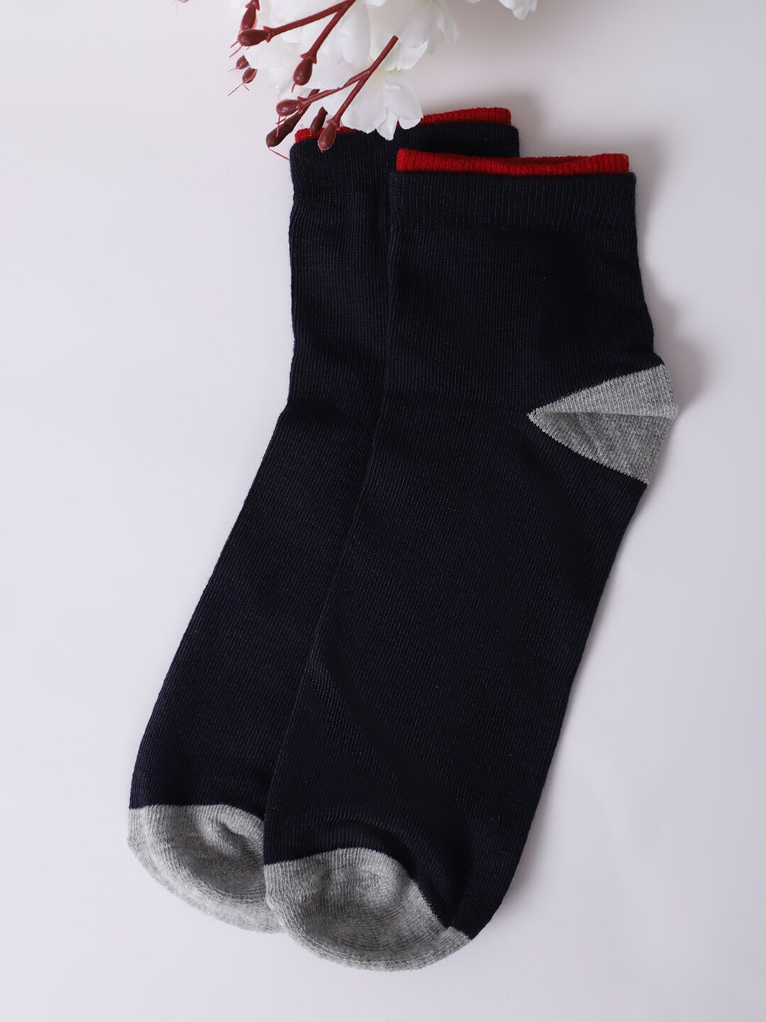 

Cantabil Men Navy Blue Above Ankle-Length Socks