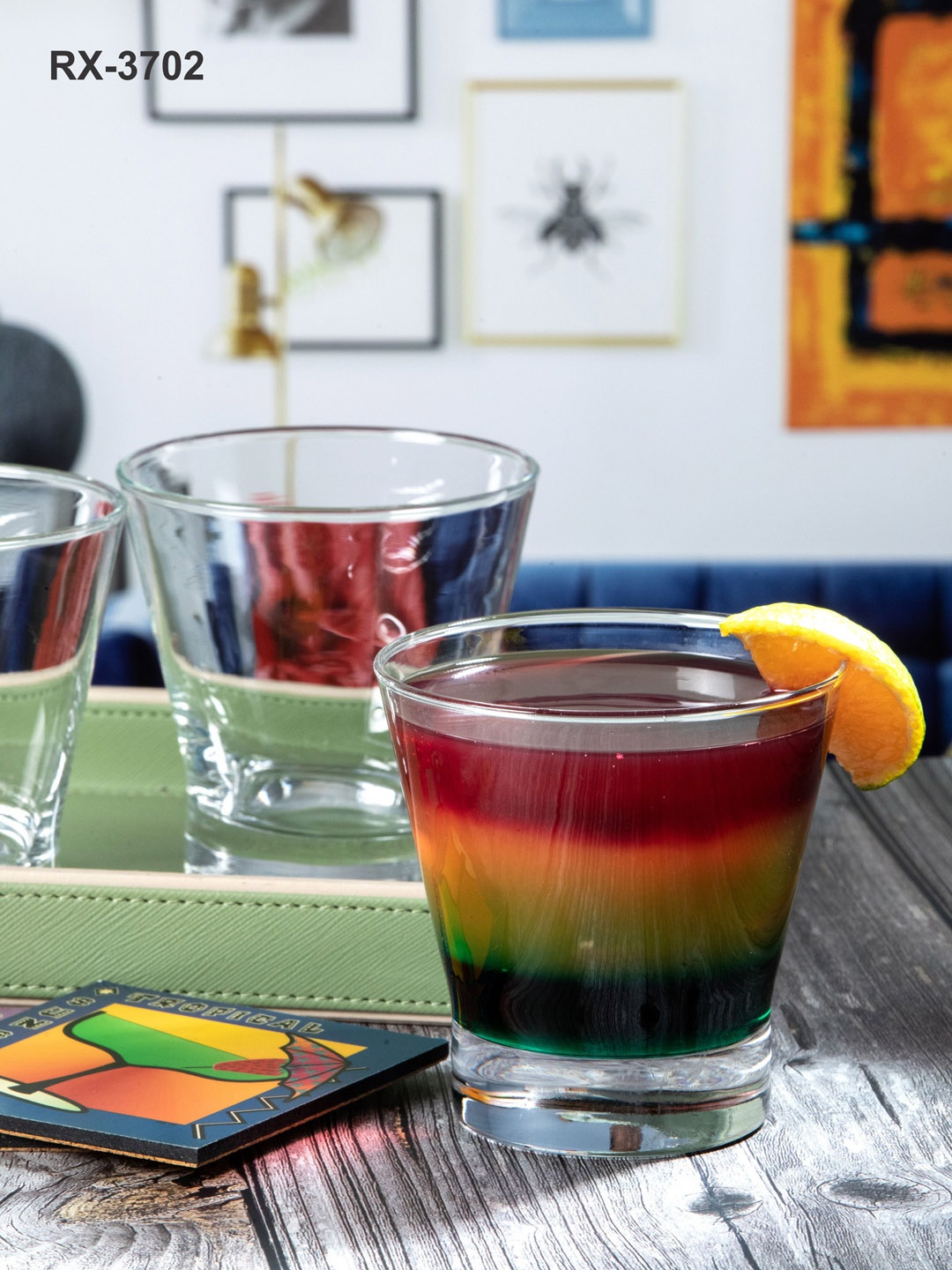 

Roxx Set Of 6 Transparent Solid Glass Tumblers