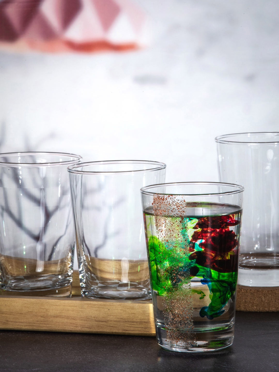 

Roxx Set of 6 Transparent Solid Glass Bar and Drinkware