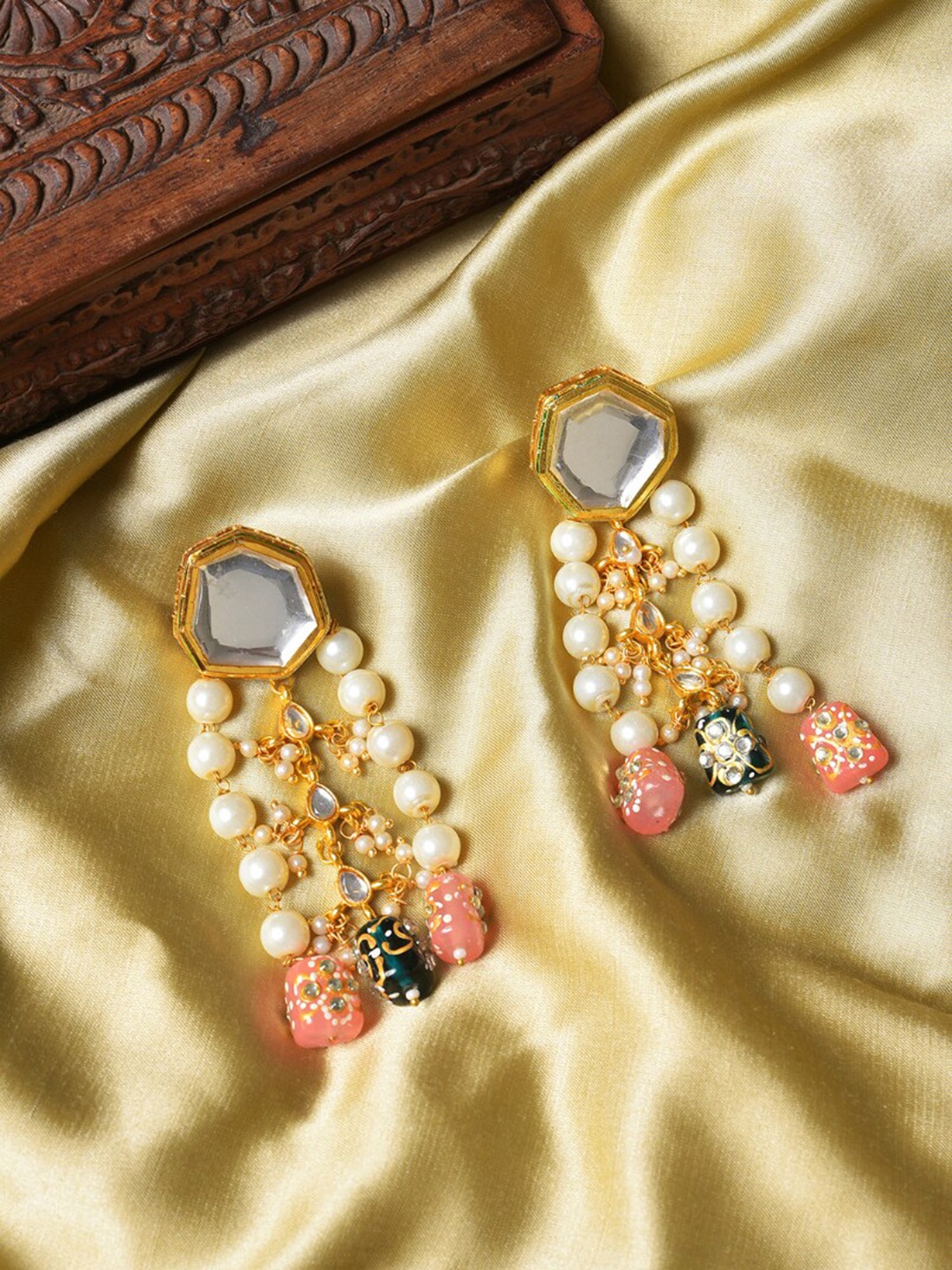 

SOHI Multicoloured Contemporary Drop Earrings, Multi