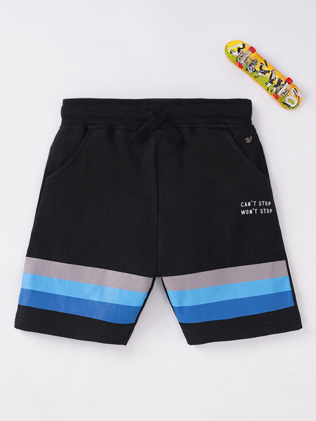 

Ed-a-Mamma Boys Black Striped Shorts