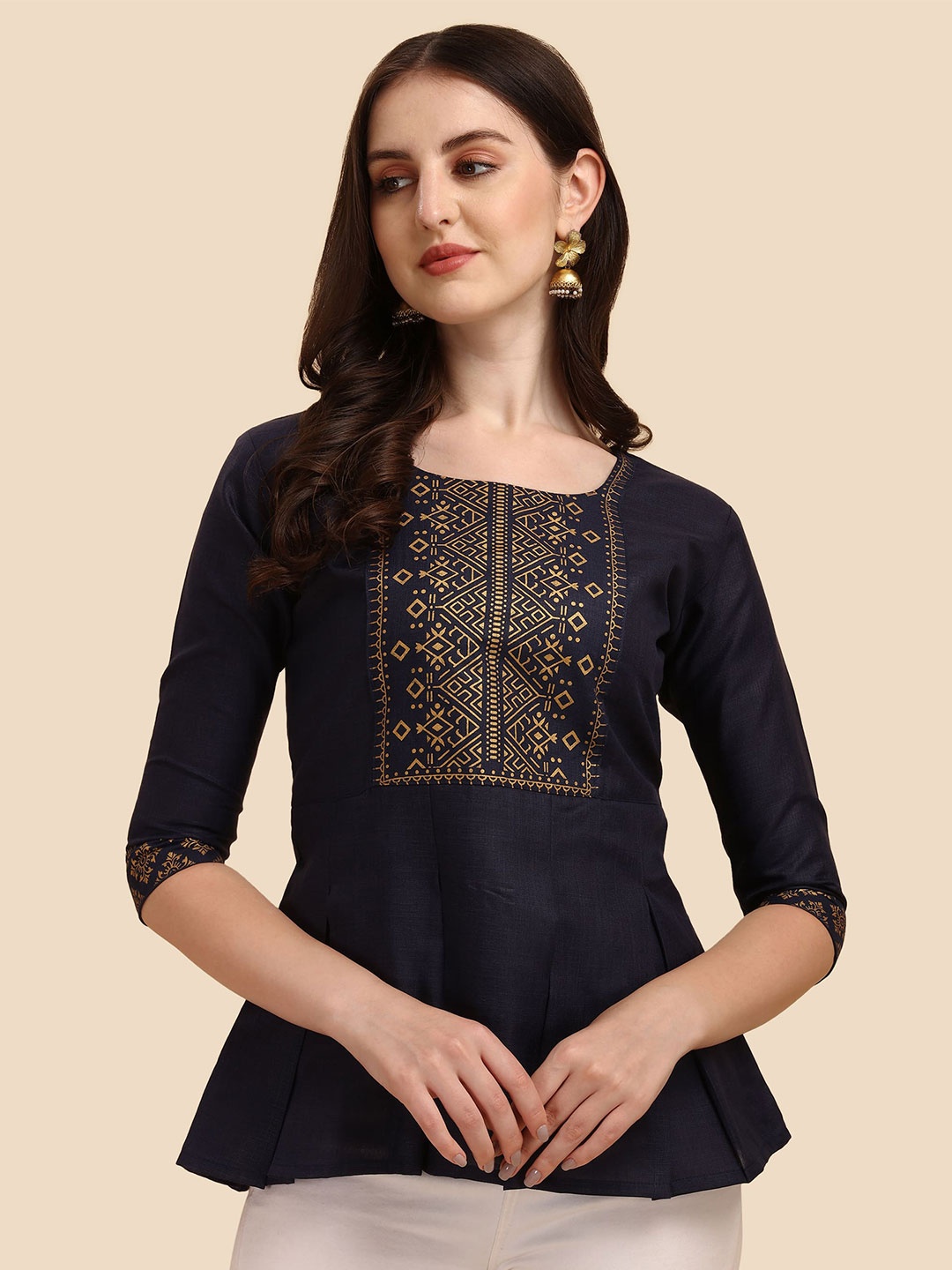 

Paralians Blue Print Top